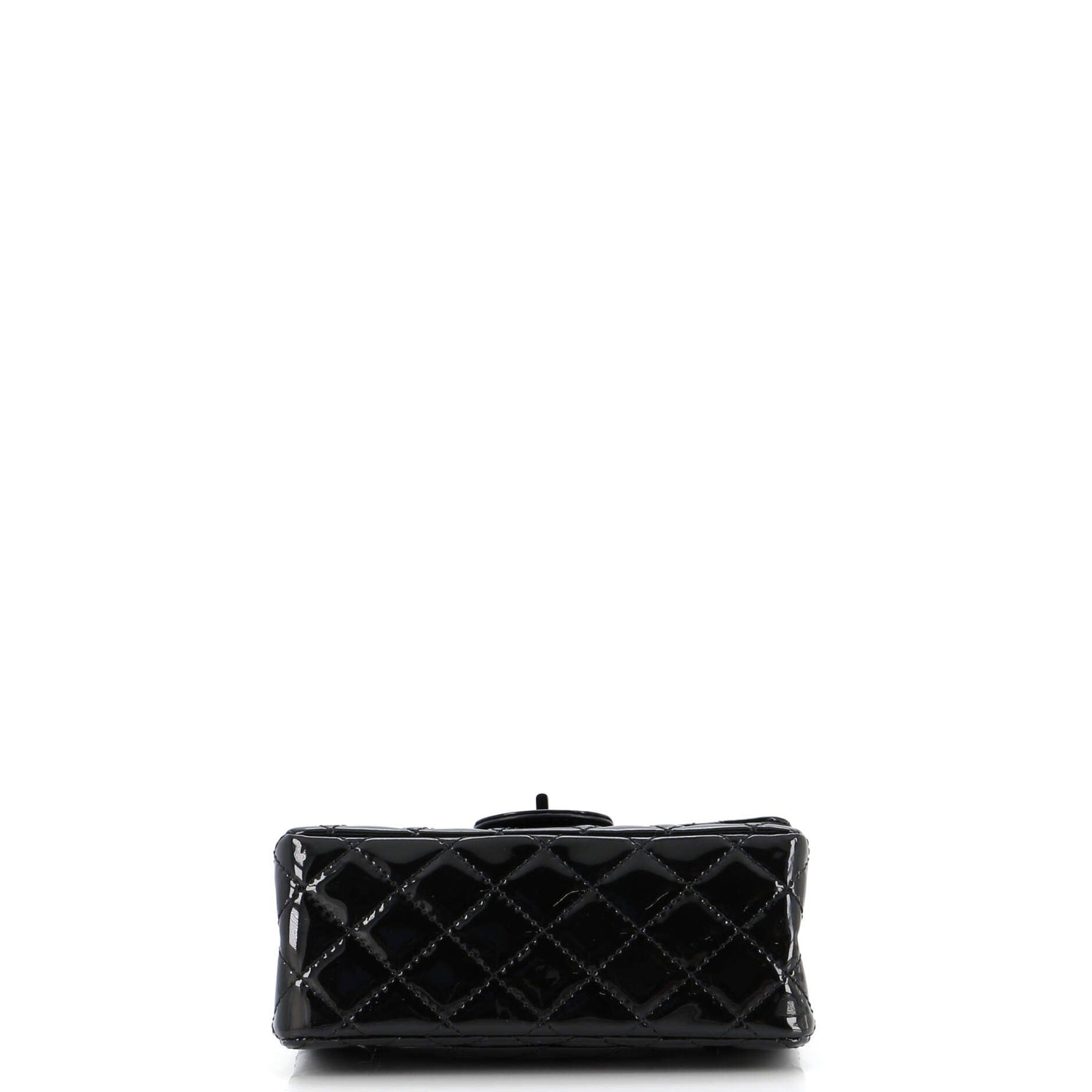 Chanel So Black Reissue 2.55 Flap Bag Quilted Patent Mini