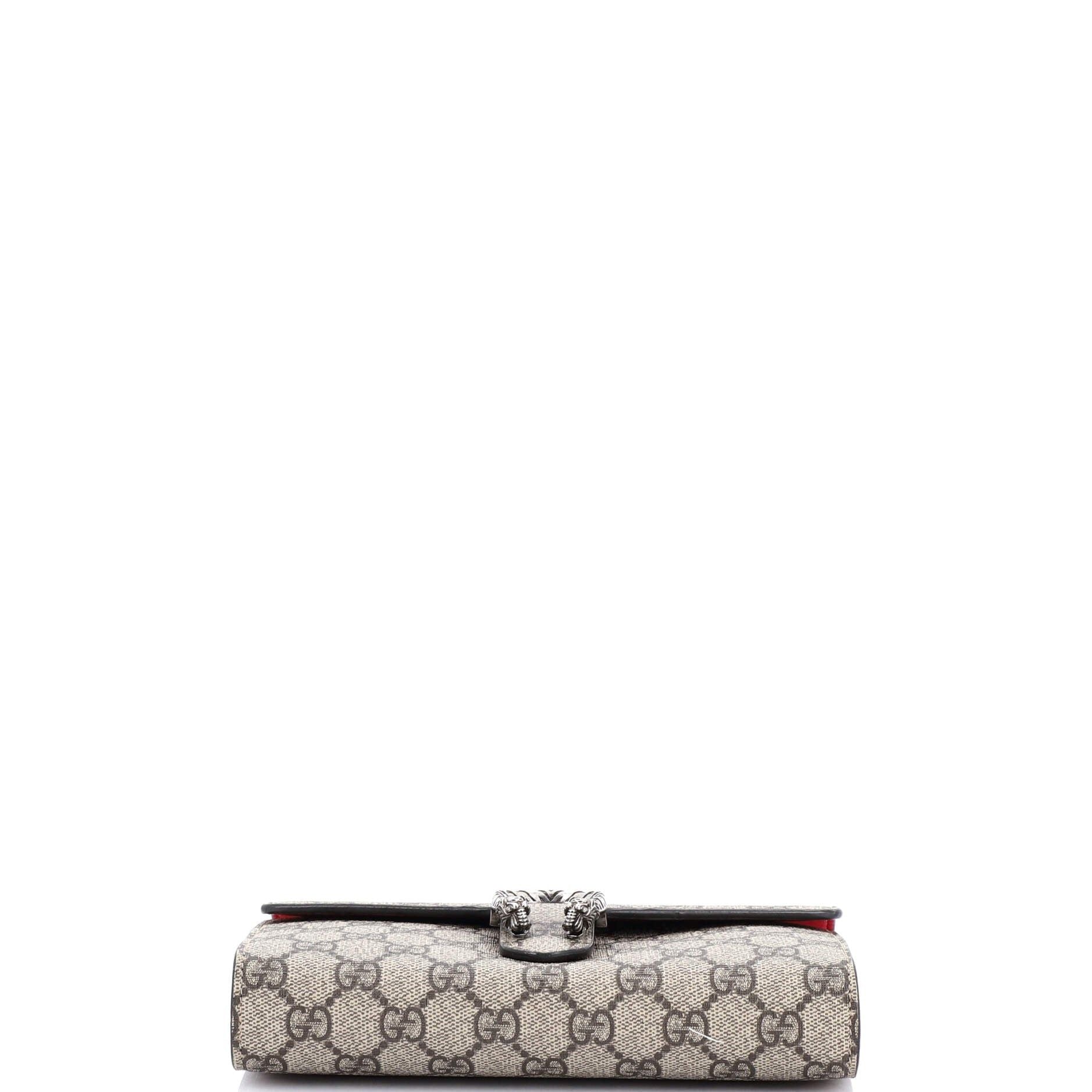 Gucci Dionysus Chain Wallet Gg Coated Canvas Small