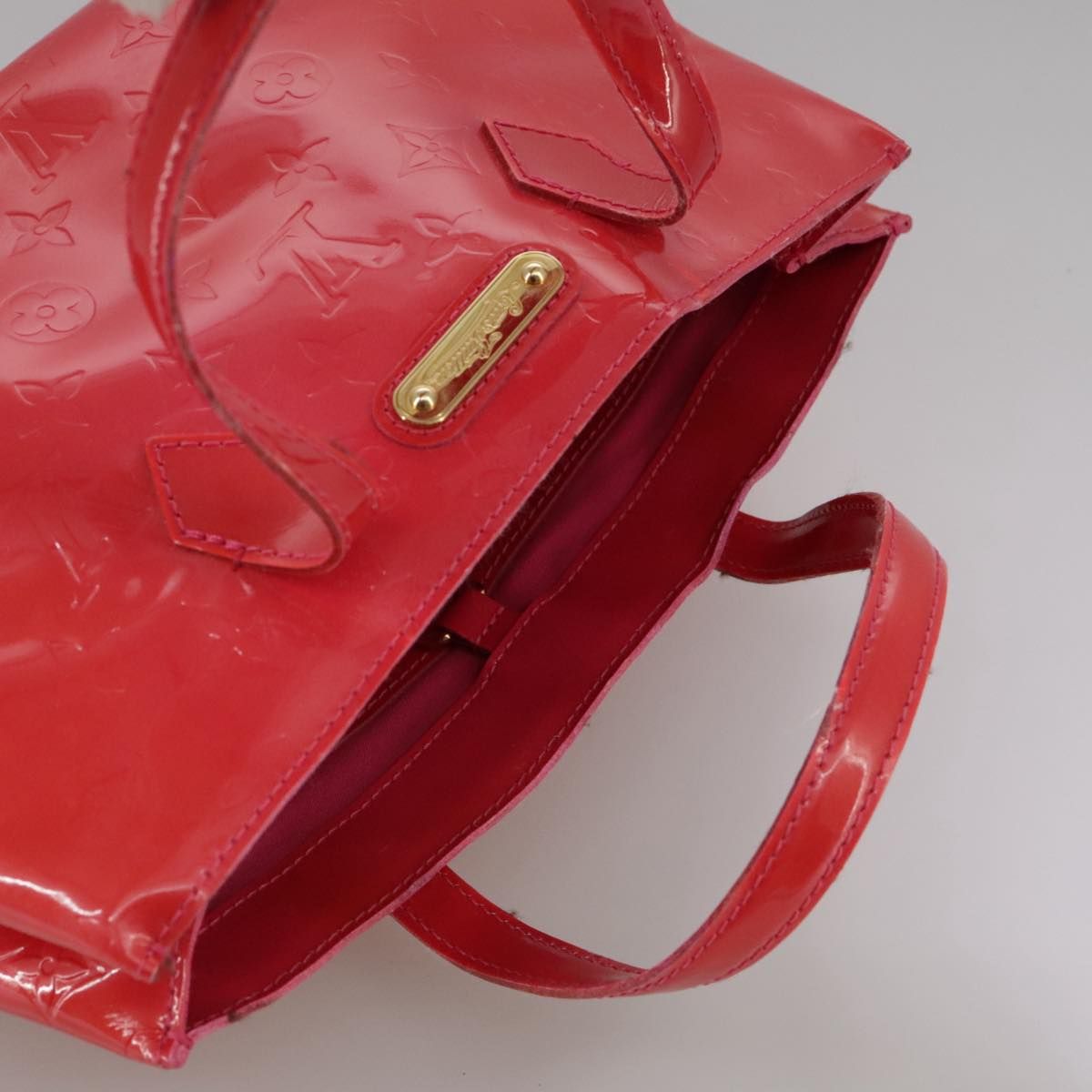 Louis Vuitton Vernis Wilshire Pm Hand Bag Rose Pop M 93643 Auth