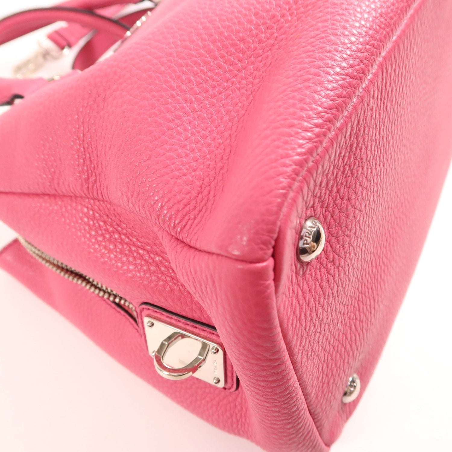 Prada Cowhide Leather Shoulder Bag 2way Shoulder Bag Pink Calfskin (cowhide) Bn 2853