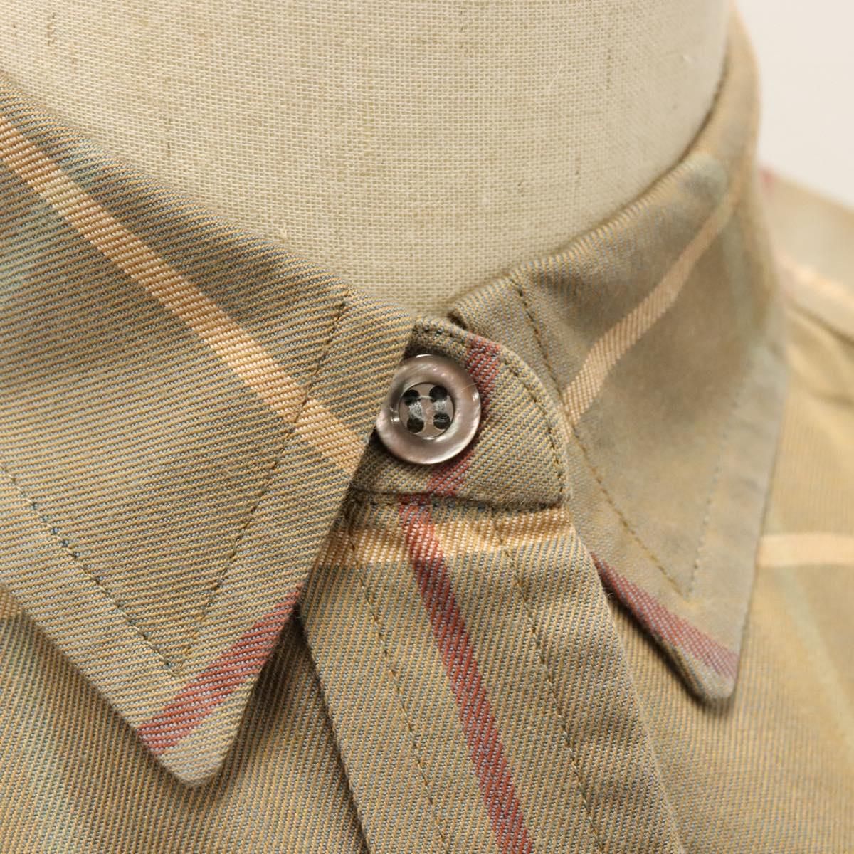 Burberrys Nova Check Shirt Cotton Beige Auth