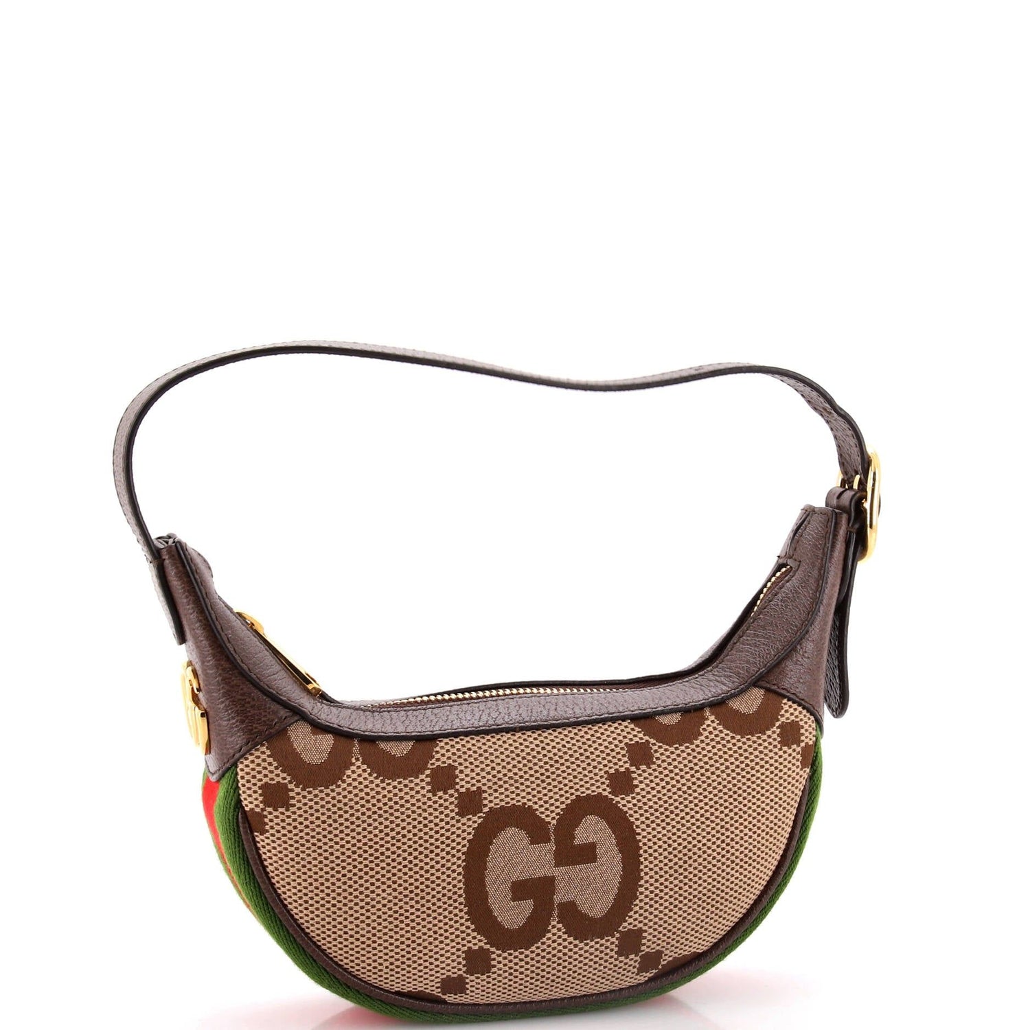 Gucci Ophidia Half Moon Bag Jumbo Gg Canvas Mini