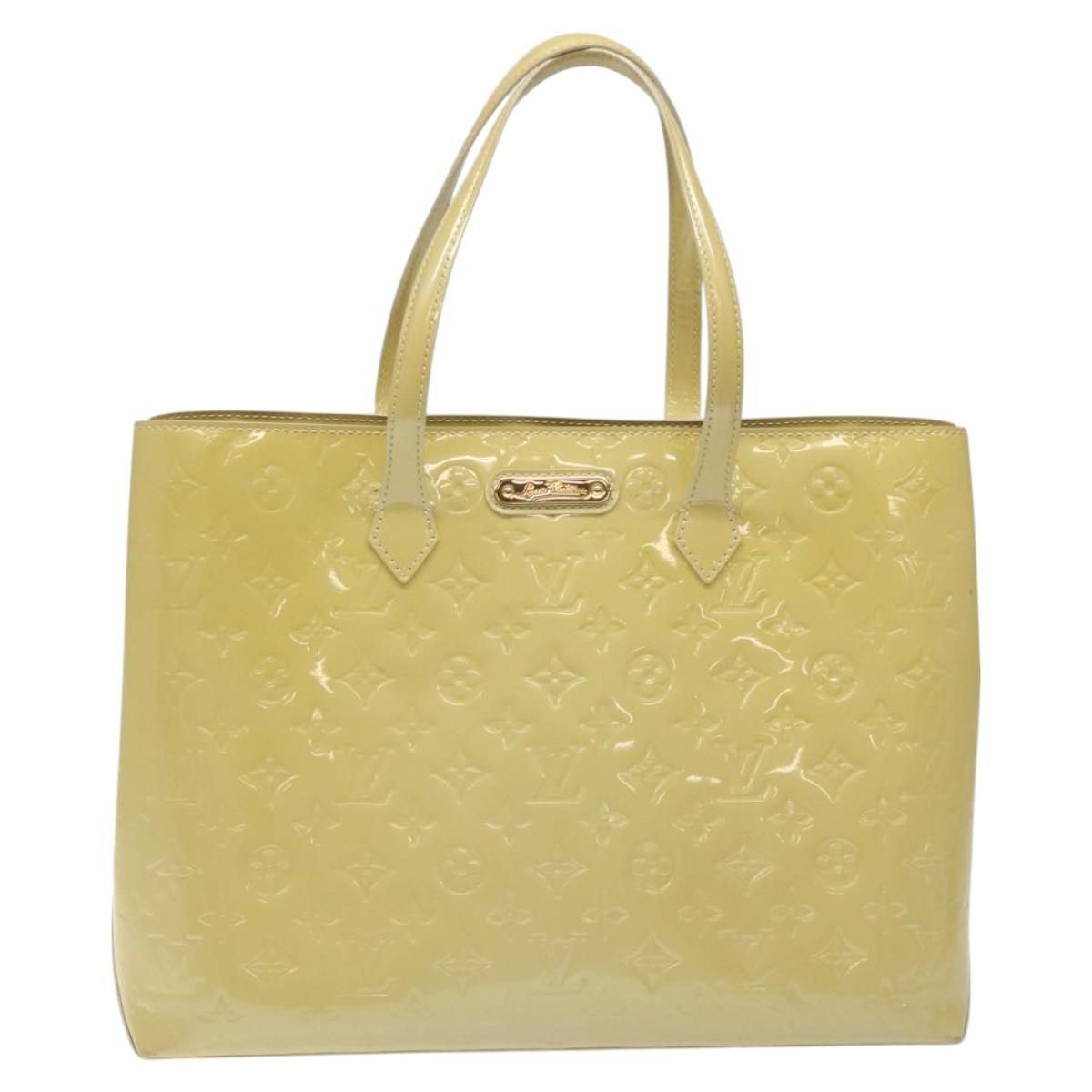 Louis Vuitton Vernis Wilshire Mm Hand Bag Broncorail M 91441 Auth