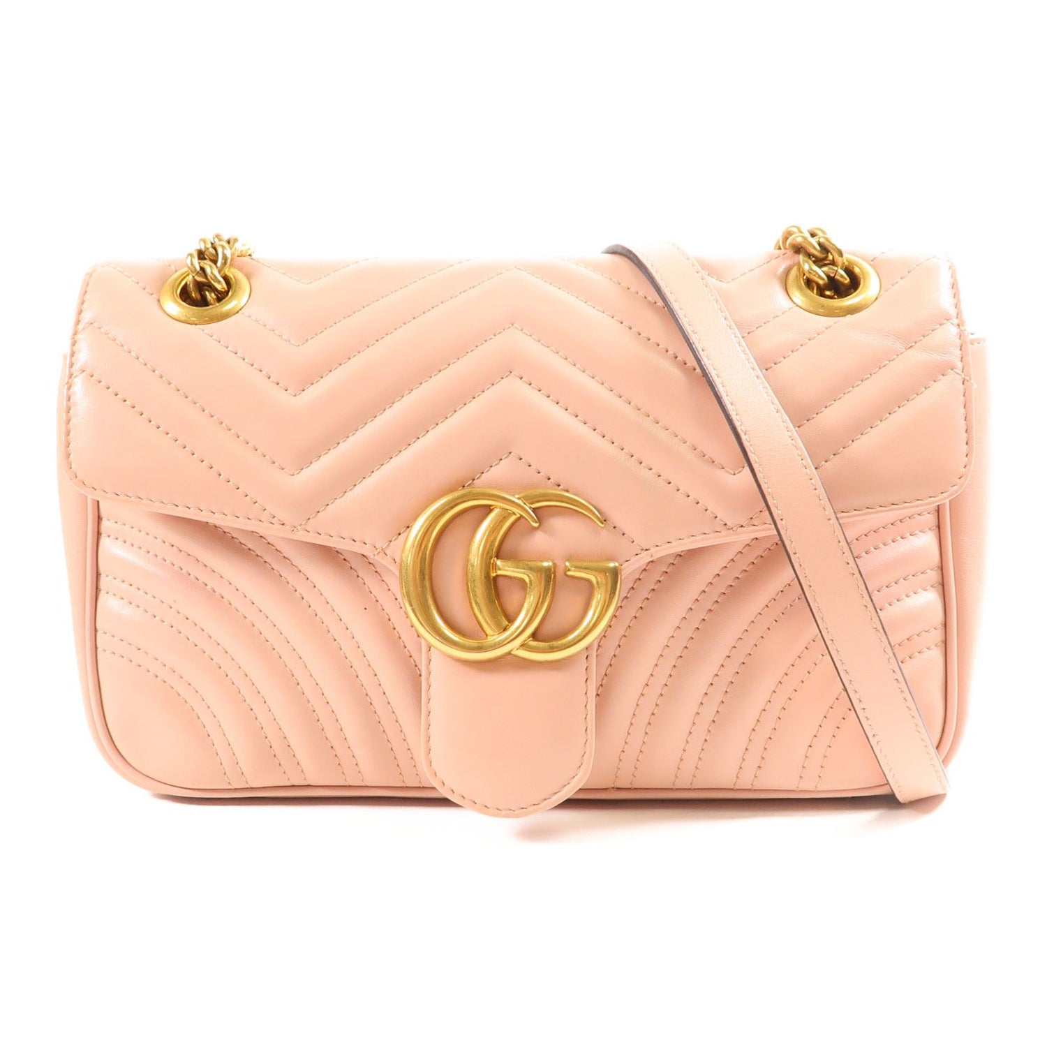 Gucci Small GG Marmont Flap Bag, Matelasse Chevron