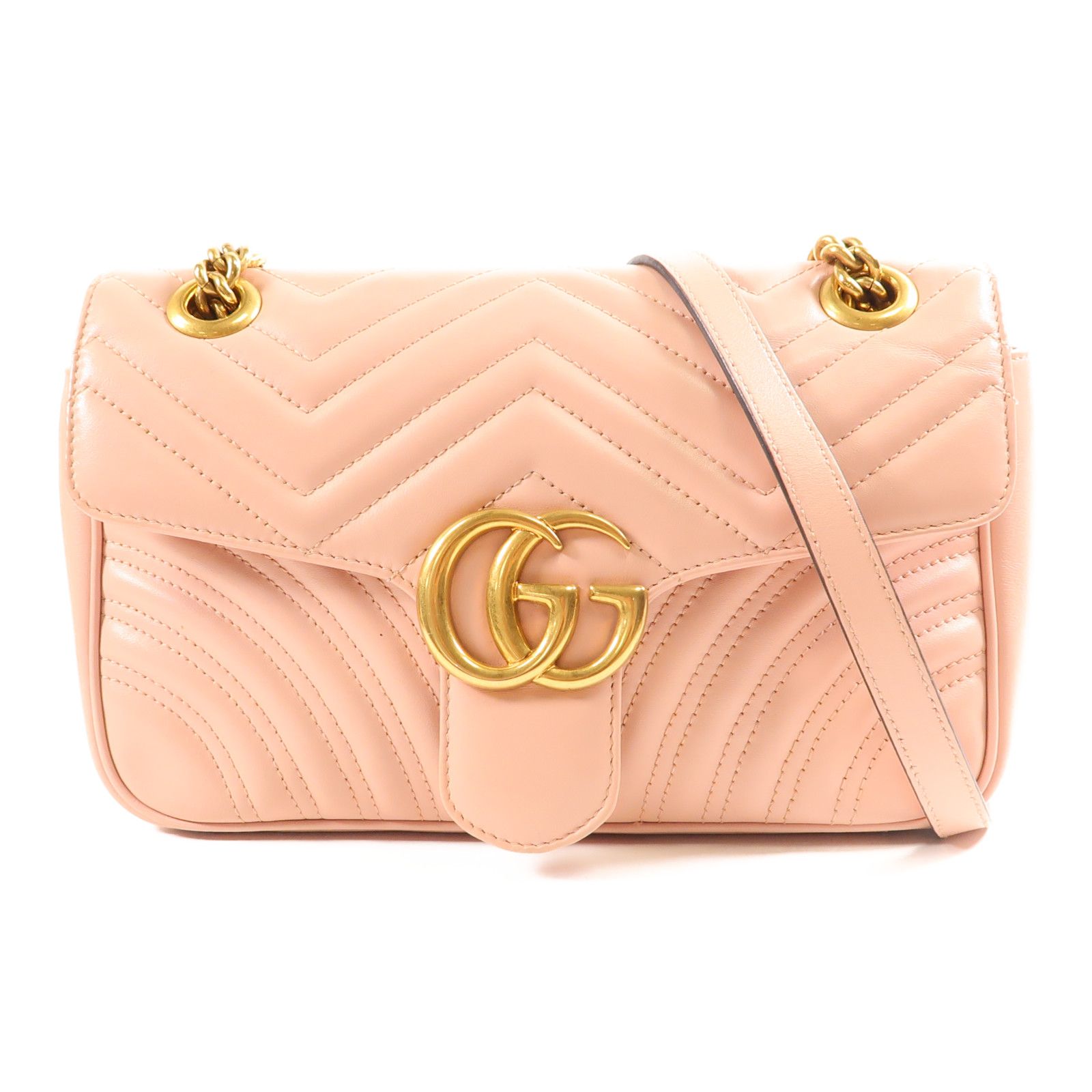 Gucci Small GG Marmont Flap Bag, Matelasse Chevron
