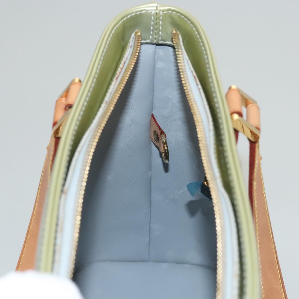 Louis Vuitton Vernis Houston Hand Bag Gris M 91053 Lv Auth