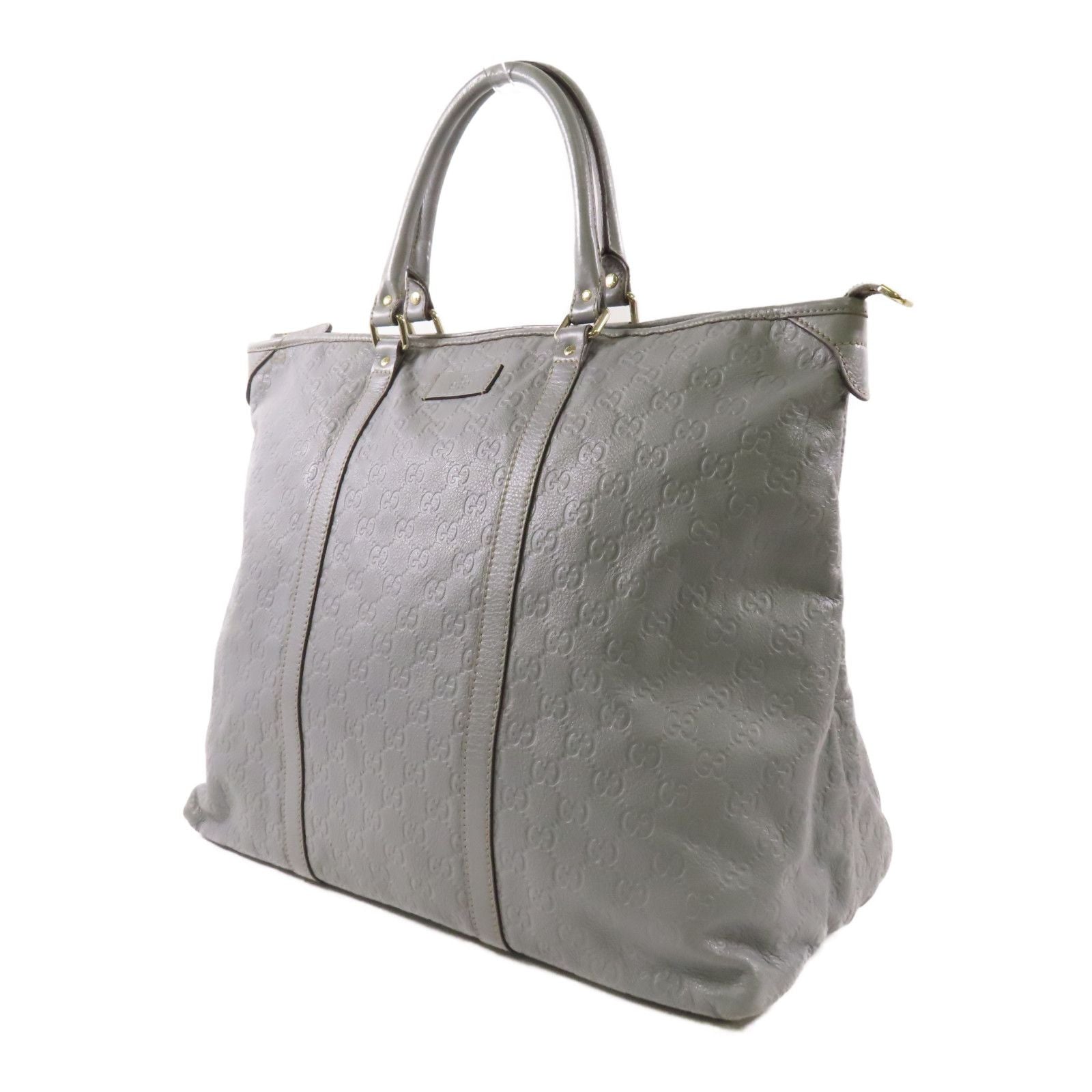 Gucci Cowhide Leather Tote Bag Gray Calfskin (cowhide) 201482