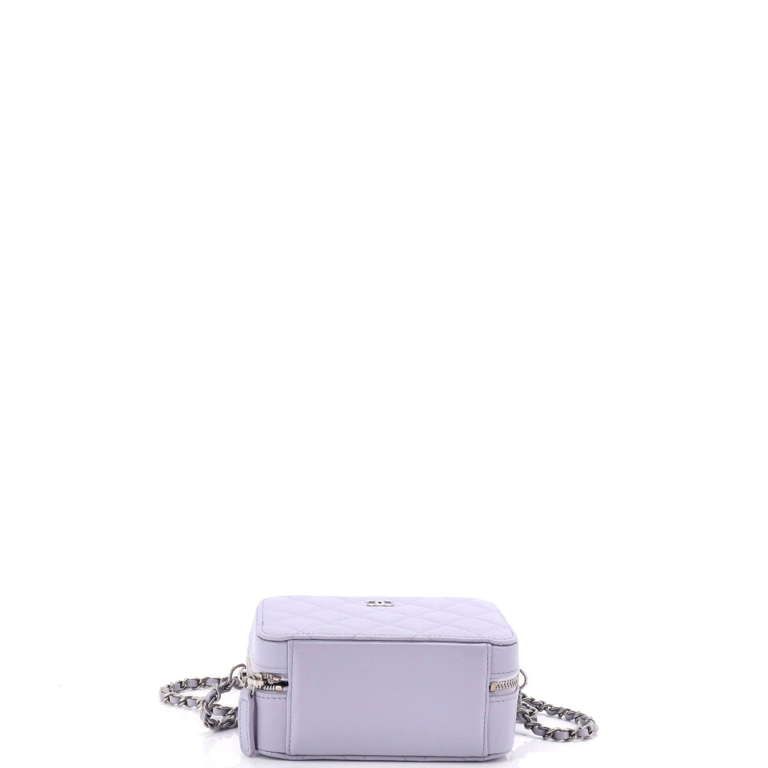 Chanel Square Cc Chain Camera Bag Quilted Caviar Mini