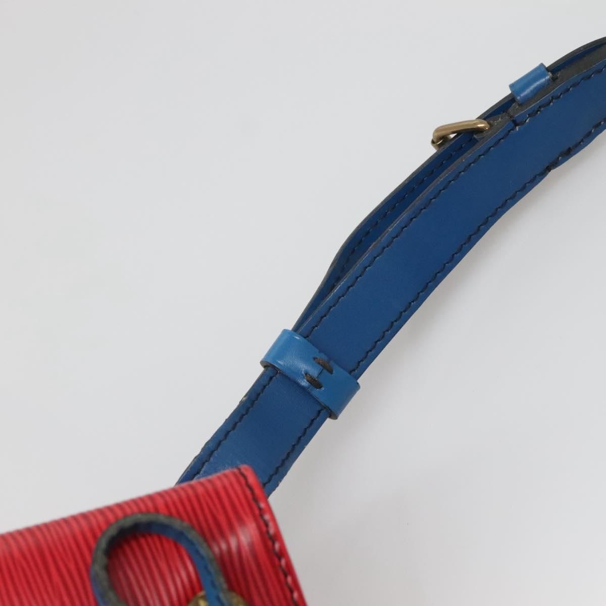 Louis Vuitton Epi Noe Shoulder Bag Bicolor Red Blue M 44084 Lv Auth