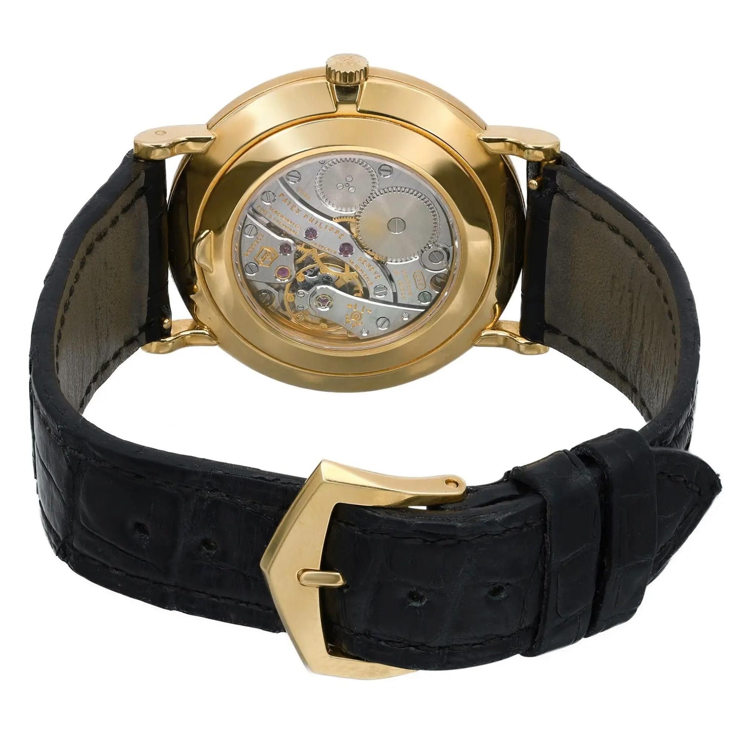 Patek Philippe Calatrava 36mm 18k Gold White Dial Hand Wind Watch 5119J-001