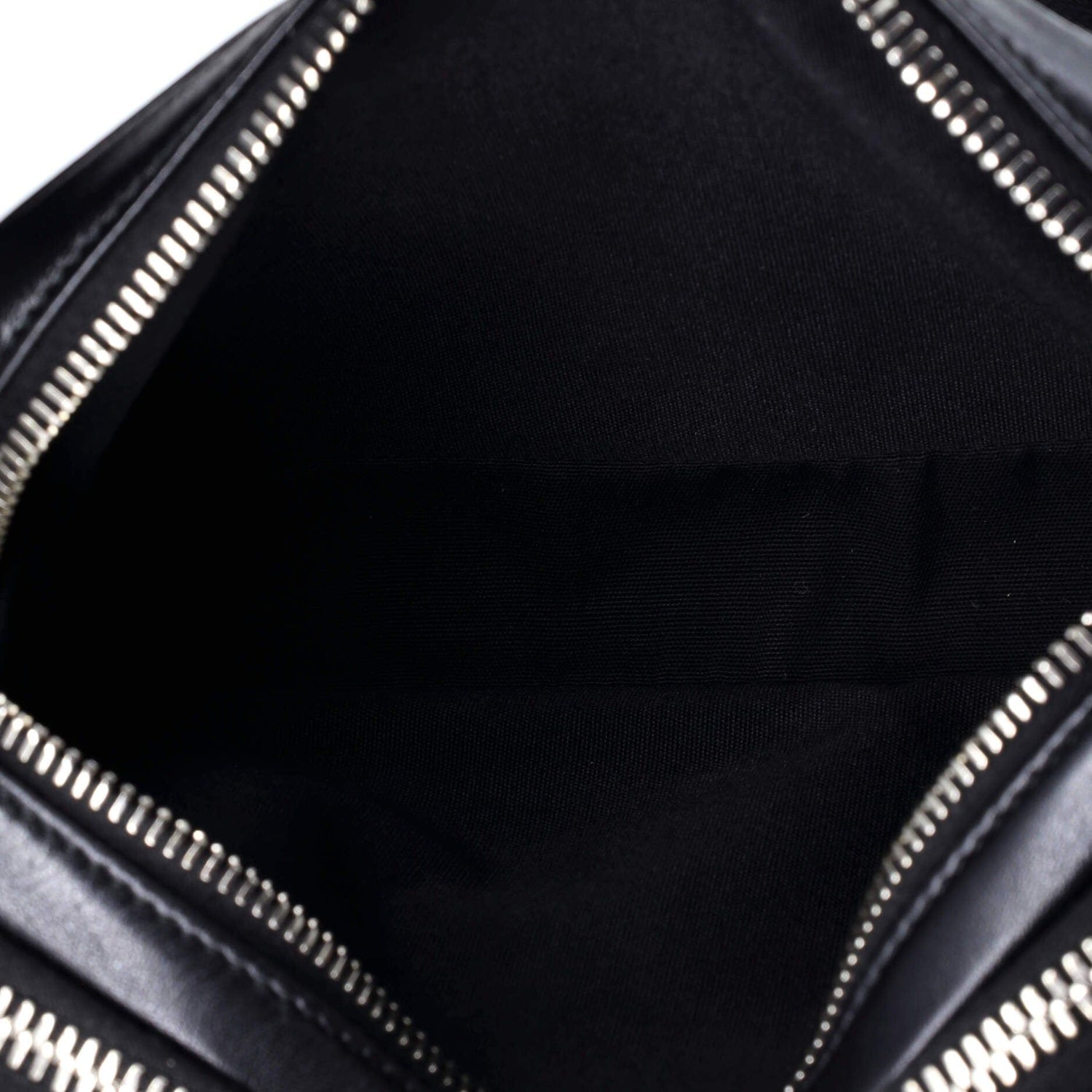 Christian Dior Double Zip Crossbody Pouch Oblique Galaxy Leather