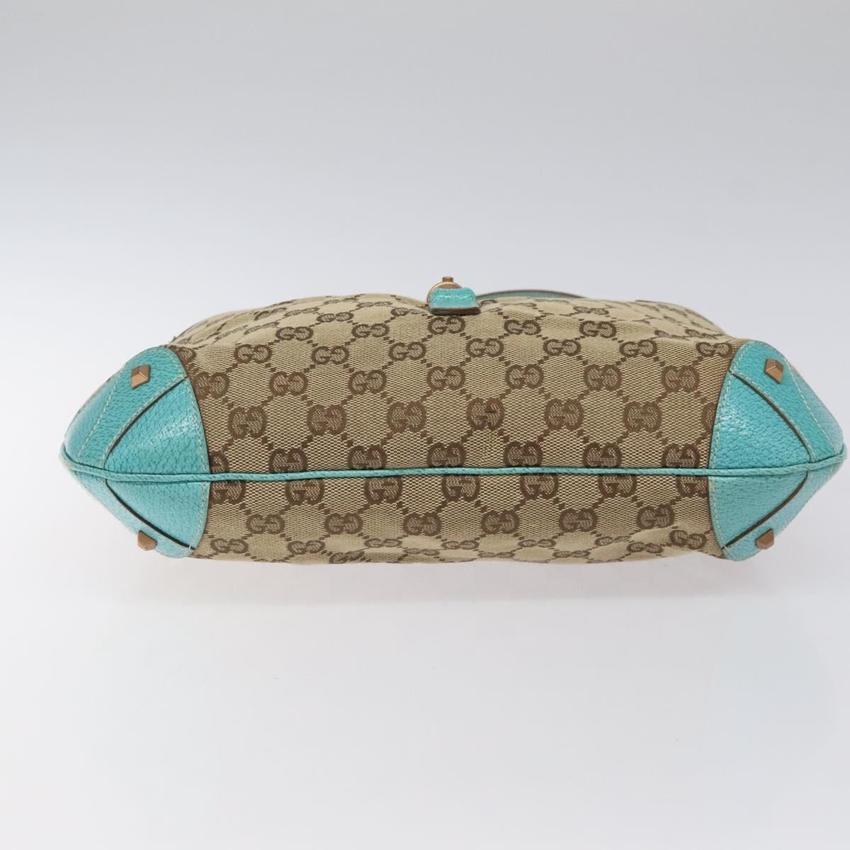 Gucci Jackie Gg Canvas Shoulder Bag Beige 120888 Auth