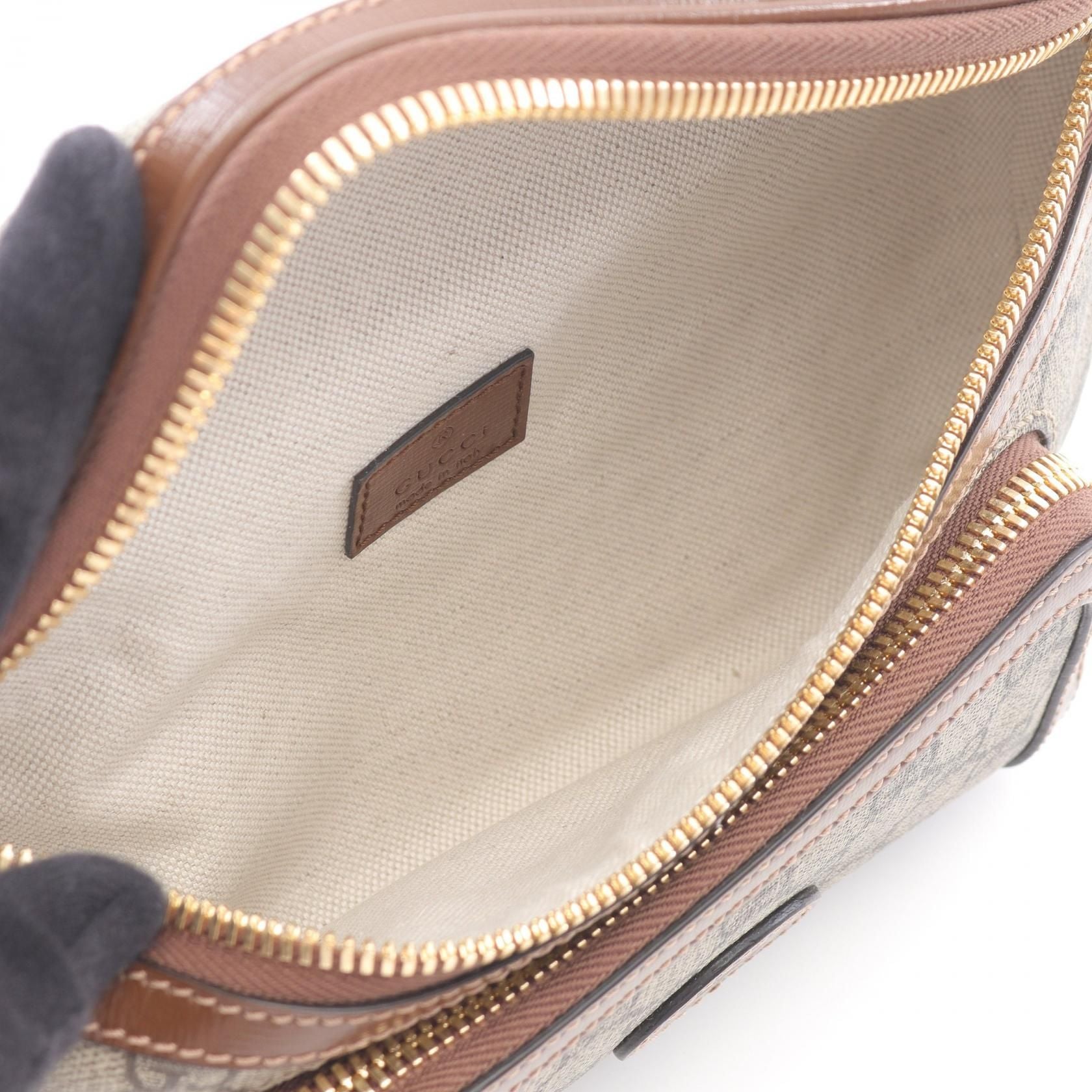 Gucci GG Supreme Monogram Textured Calfskin Retro Interlocking G Belt Bag
