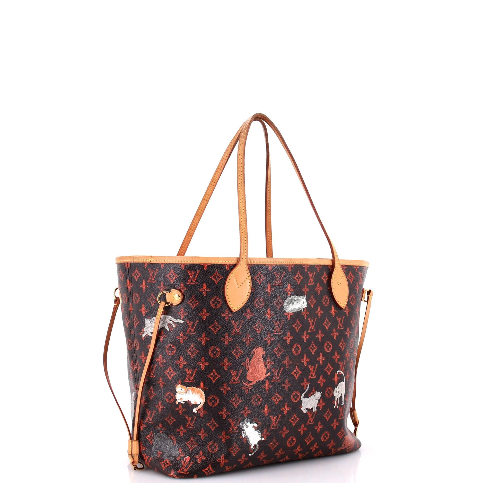 Louis Vuitton Neverfull Nm Tote Limited Edition Grace Coddington Catogram Canvas Mm