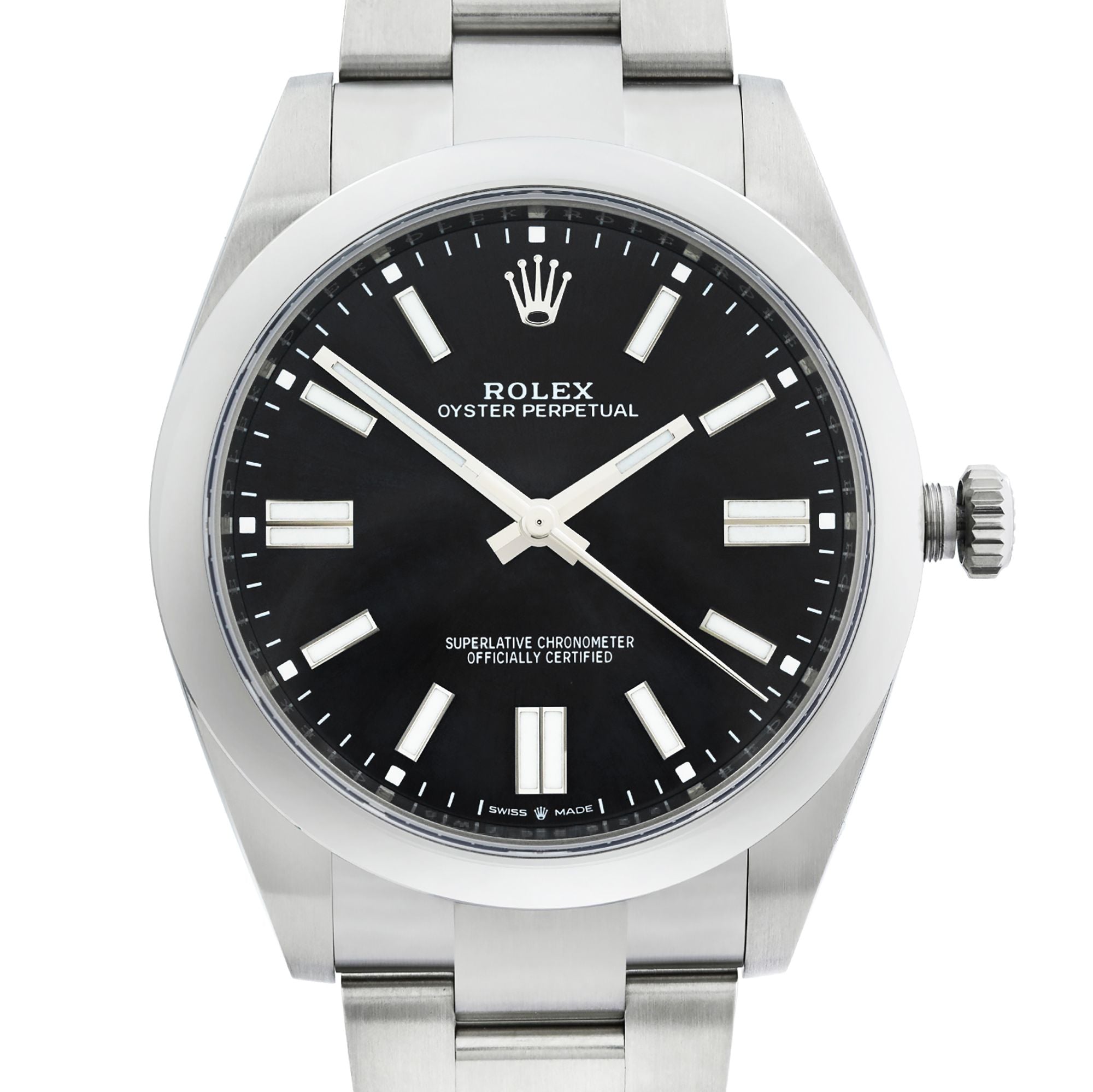 Rolex Oyster Perpetual 36mm Steel Black Dial Automatic Mens Watch 126000