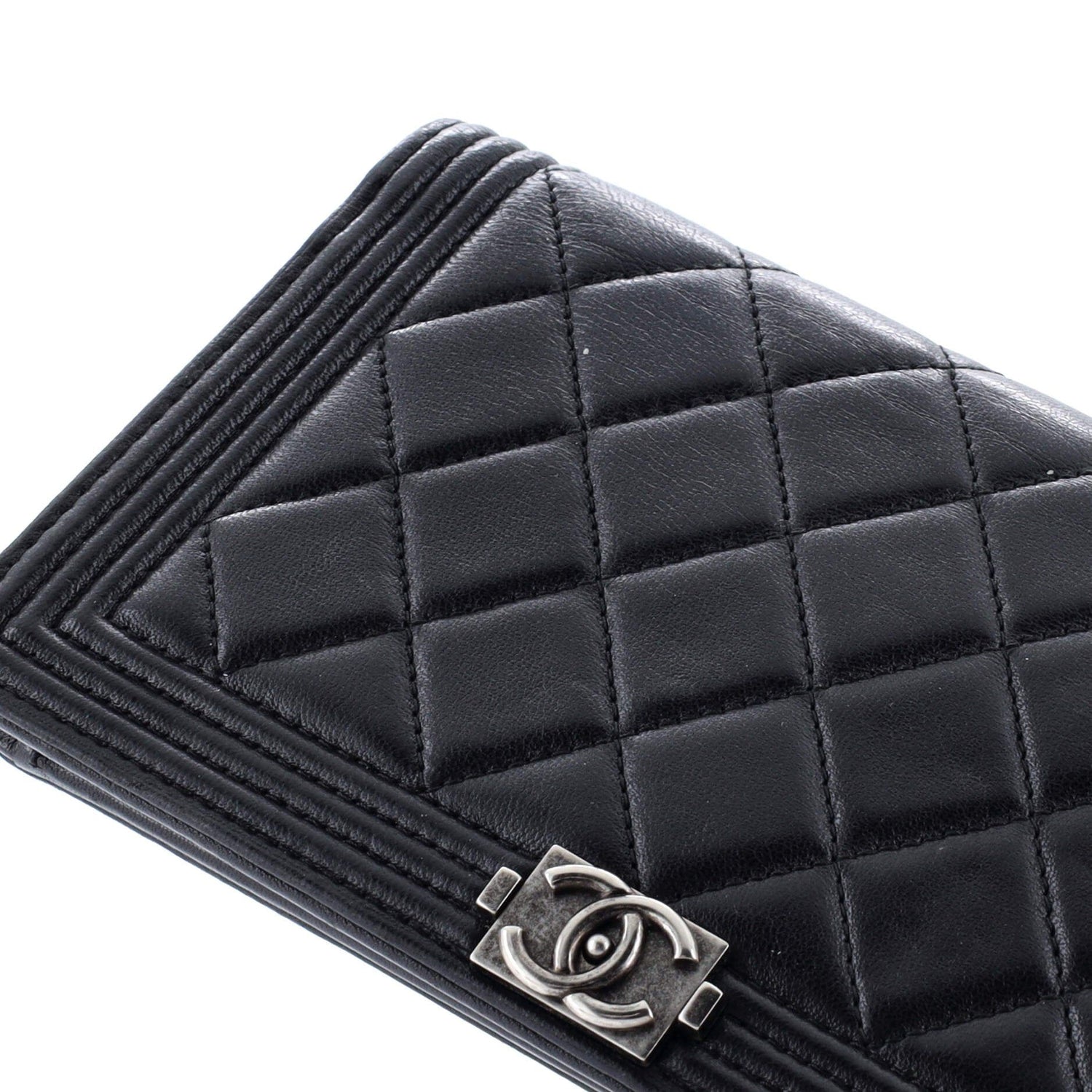 Chanel Boy Wallet On Chain Quilted Lambskin