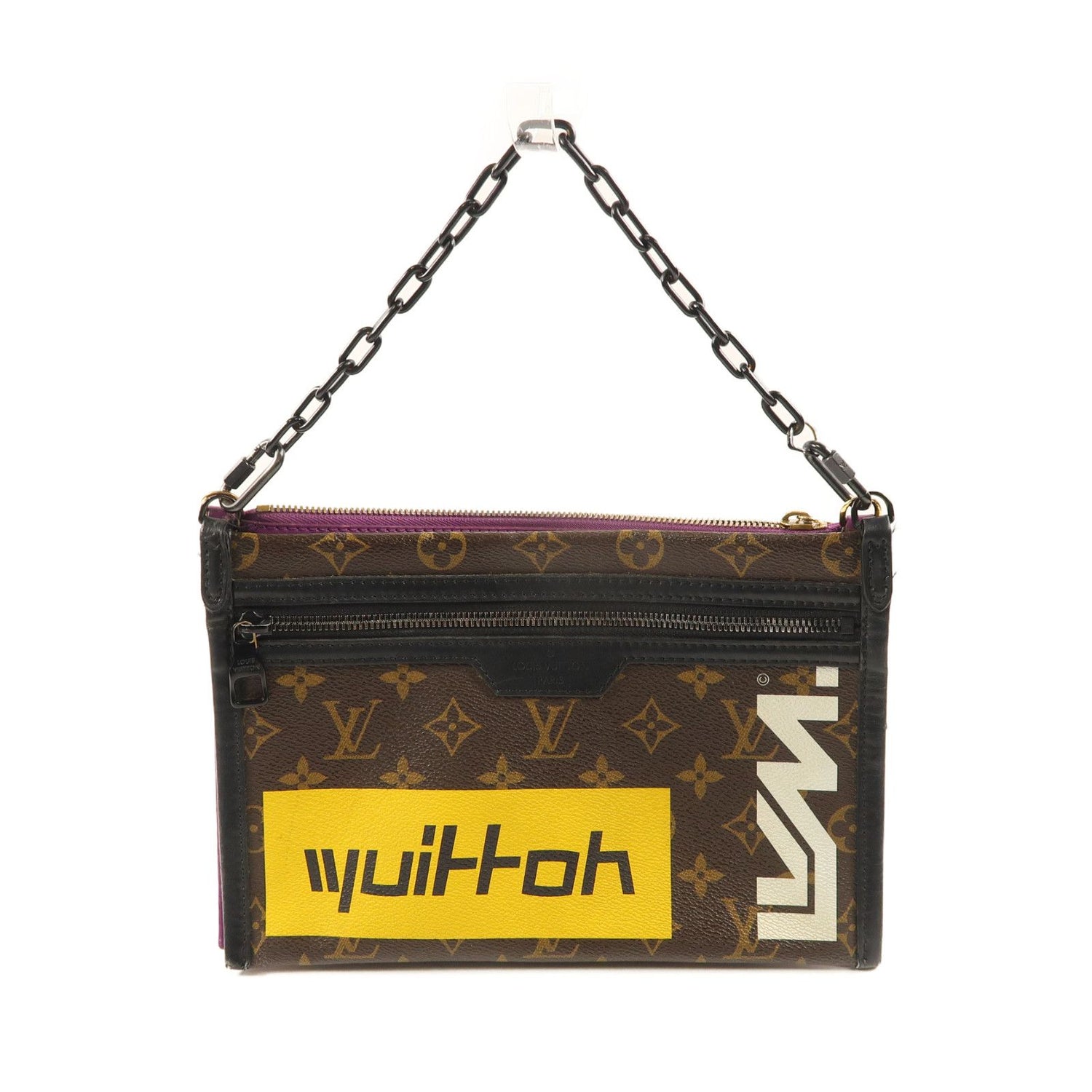 Louis Vuitton Monogram D.flat Shoulder Gold/purple Brown Purple Brown/purple Shoulder Bag M 446