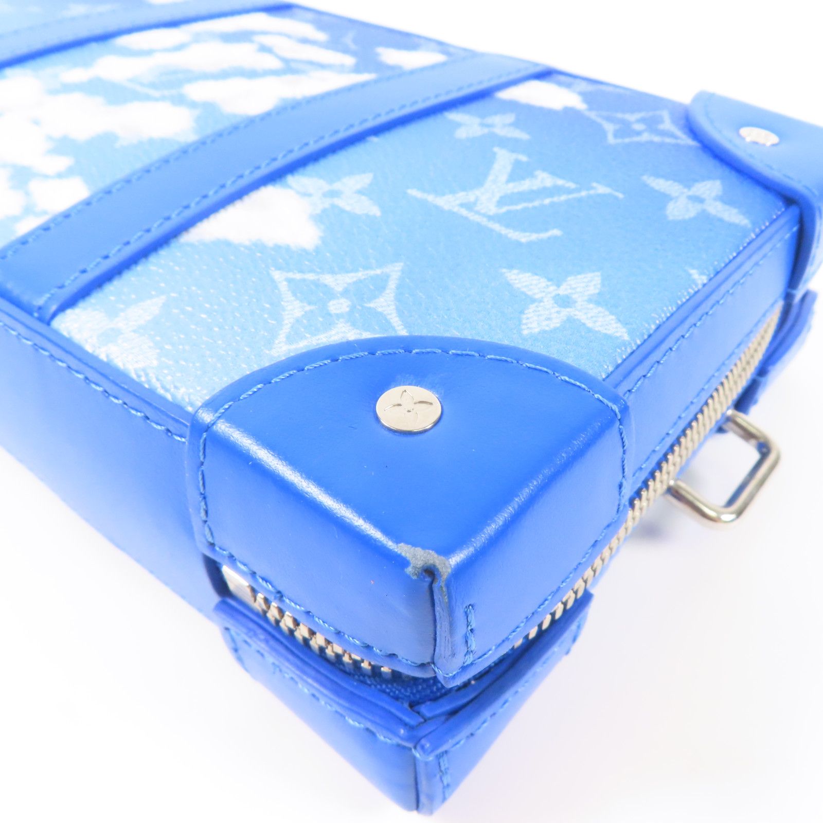 Louis Vuitton Monogram Clouds Soft Trunk Wallet Blue Shoulder Bag M 45432