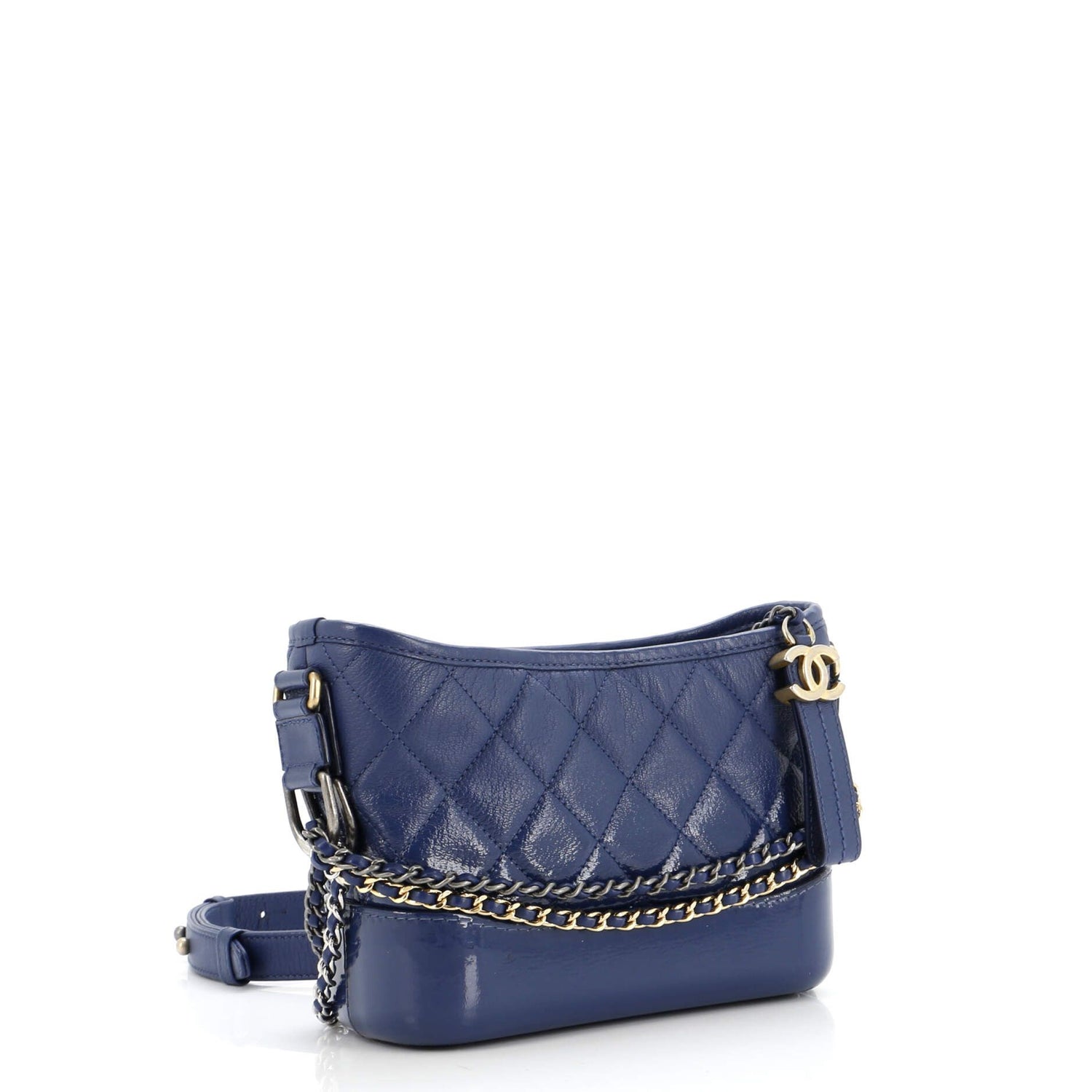 Chanel Gabrielle Hobo Quilted Goatskin And Patent Small