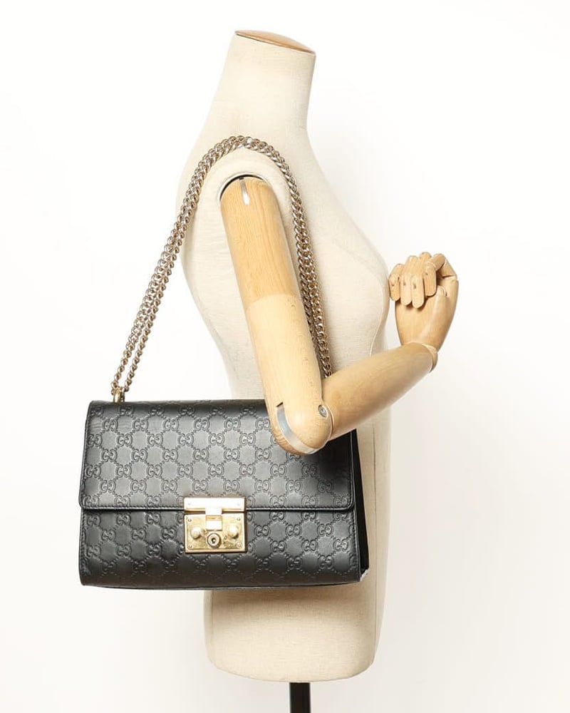 Gucci Medium Guccissima Padlock Bag