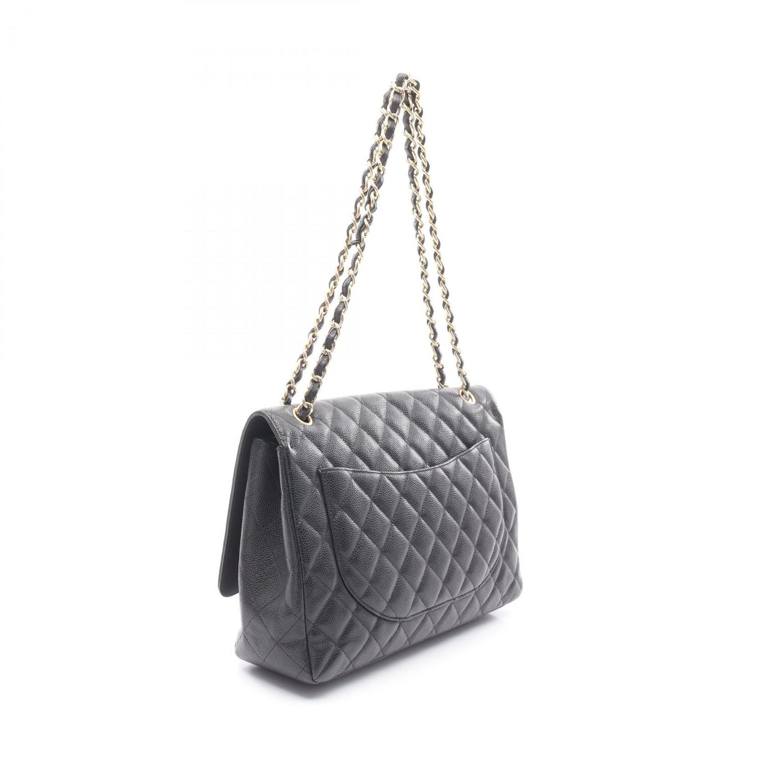 Chanel Black Big Matelasse 34 Shoulder Bag Calfskin (cowhide)