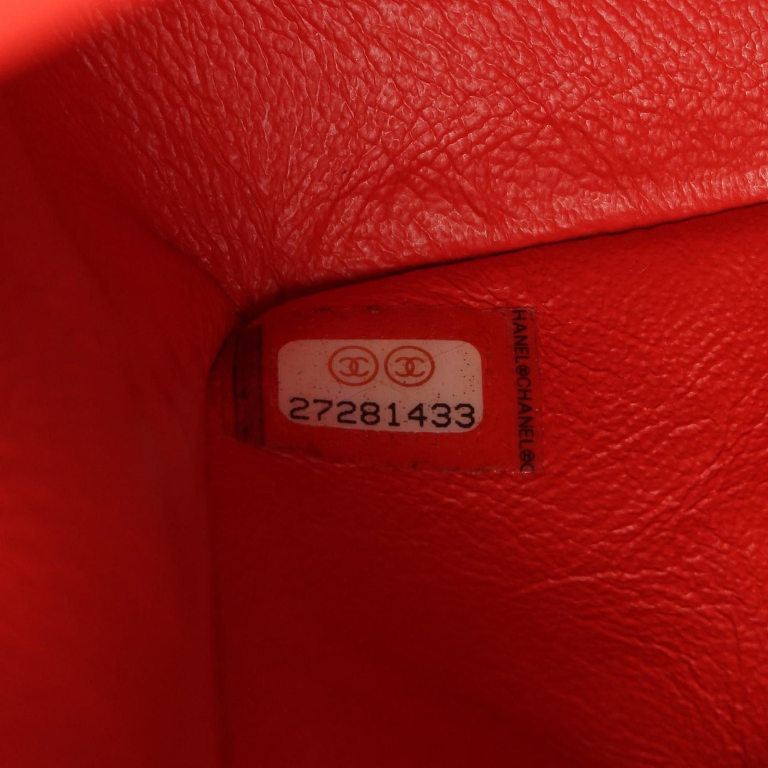 Chanel Red Matelasse W Flap Shoulder Bag Leather A 01112