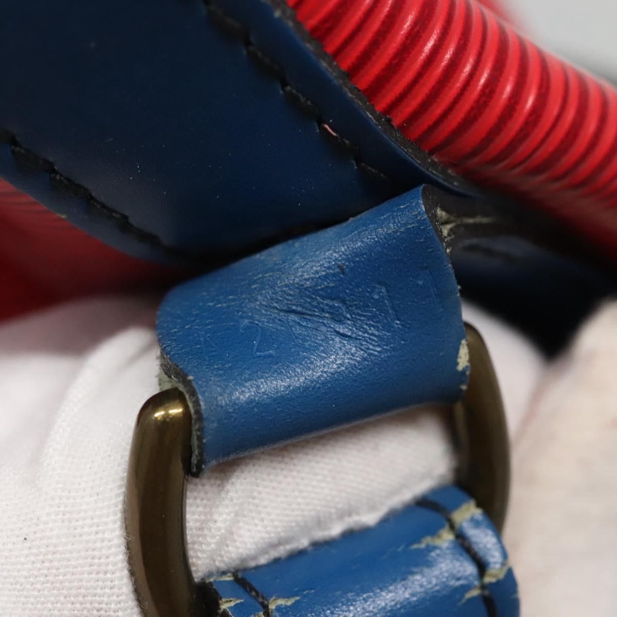 Louis Vuitton Epi Noe Shoulder Bag Bicolor Red Blue M 44084 Lv Auth