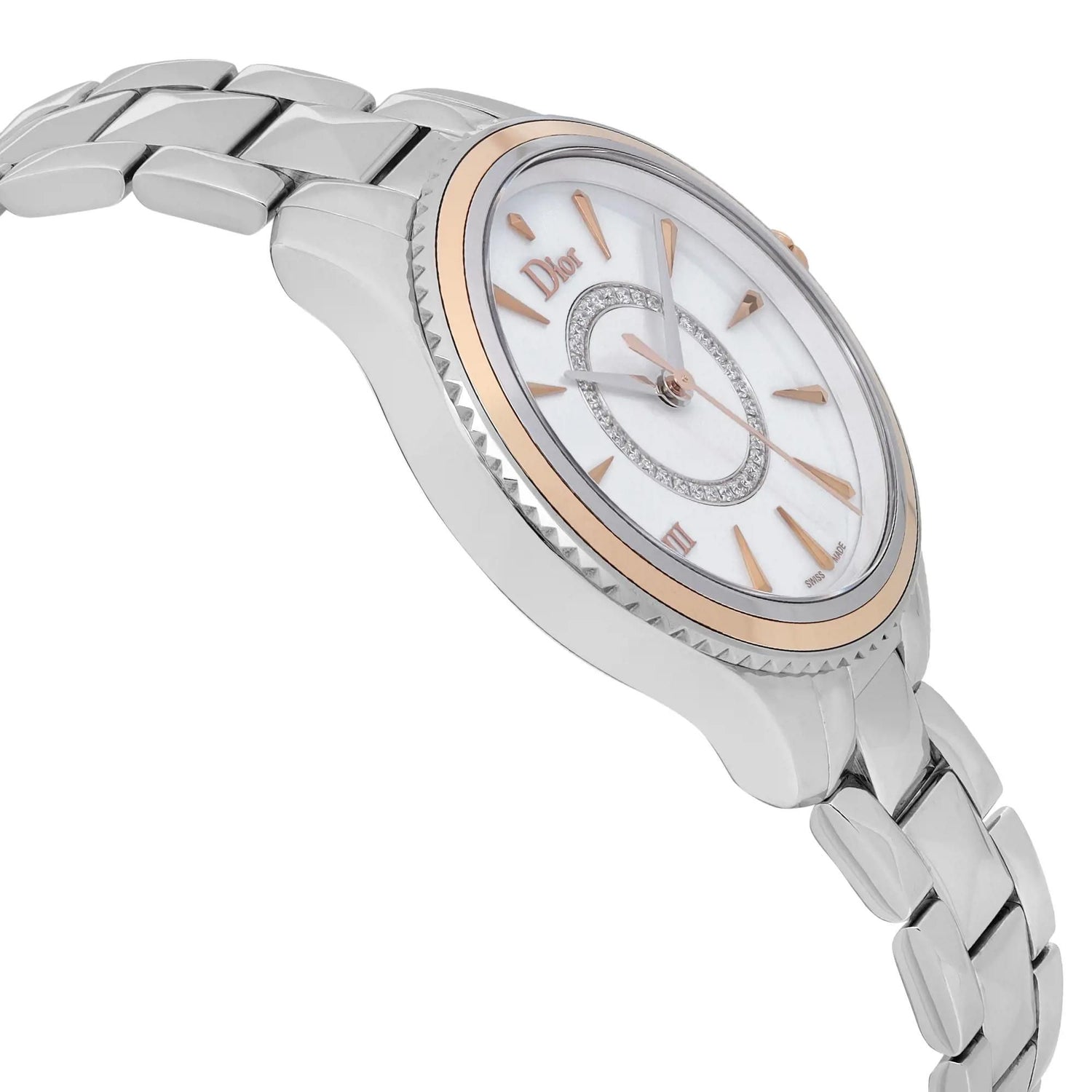 Christian Dior VIII Montaigne Steel Diamond MOP Dial Ladies CD1521I0M001