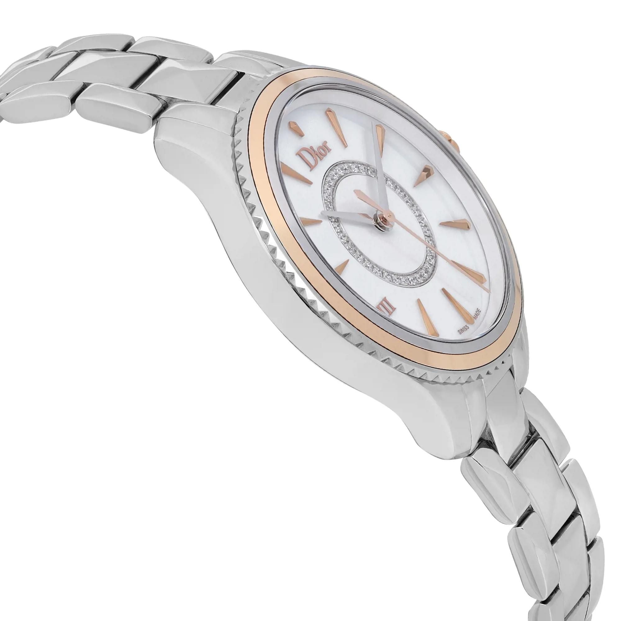 Christian Dior VIII Montaigne Steel Diamond MOP Dial Ladies CD1521I0M001