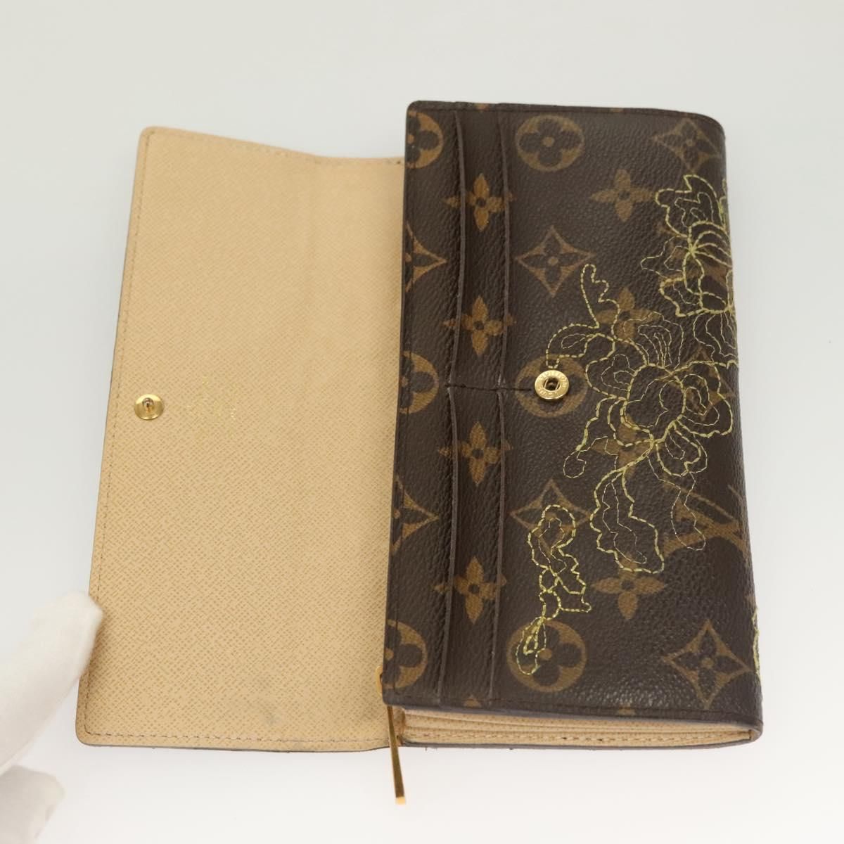 Louis Vuitton Monogram Dentelle Portefeuille Sarah Wallet M 95390 Lv Auth