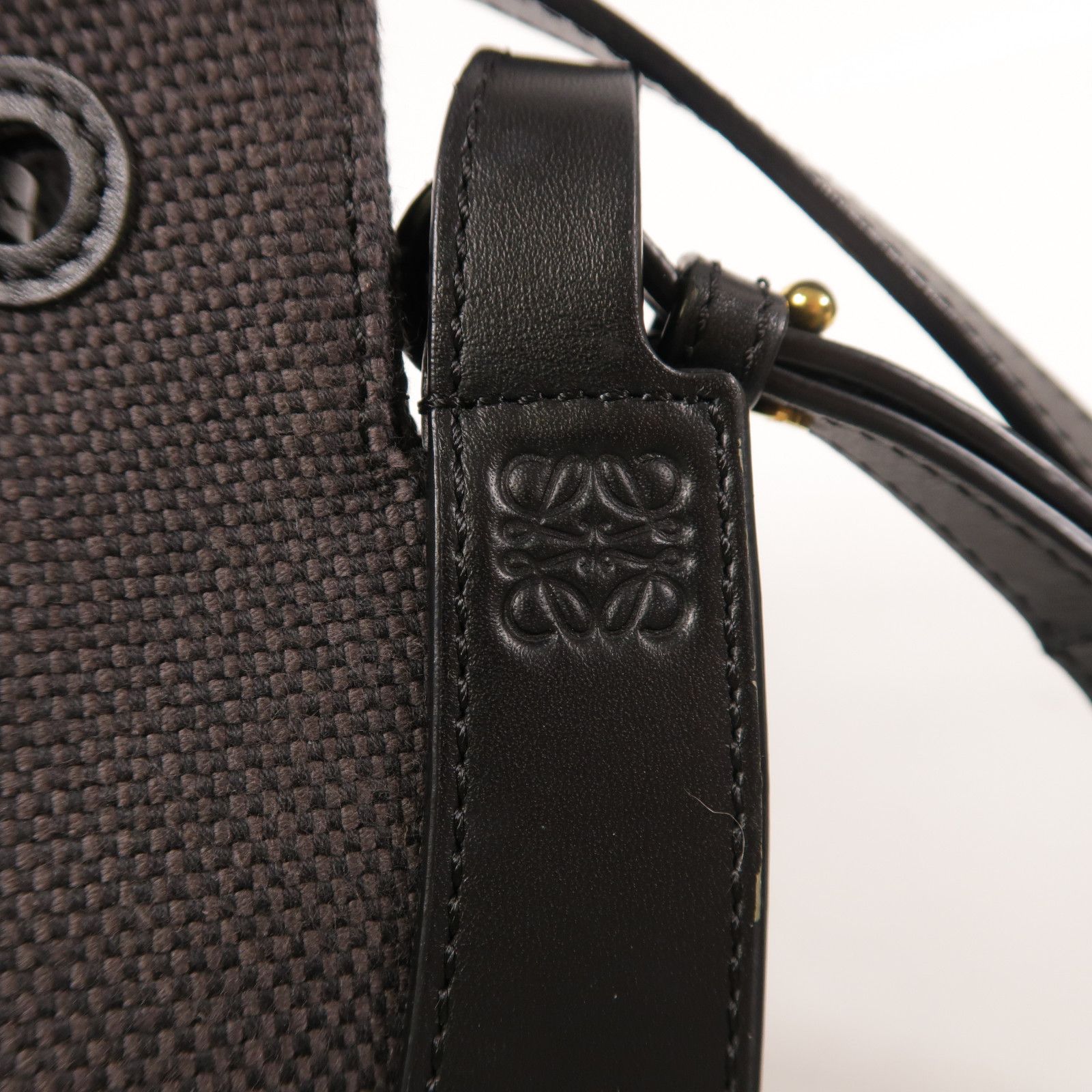 Loewe Canvas Shoulder Bag Black Canvas