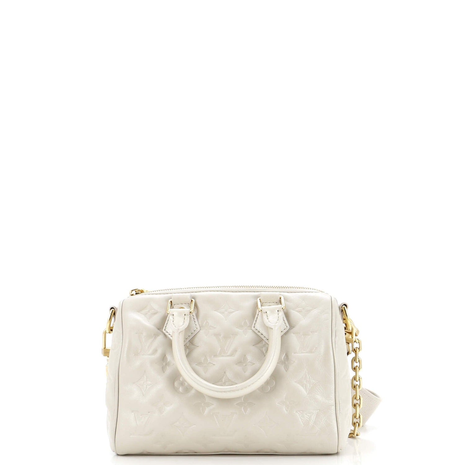 Louis Vuitton Speedy Bandouliere Bag Limited Edition Fall In Love Monogram Embossed Lambskin 22