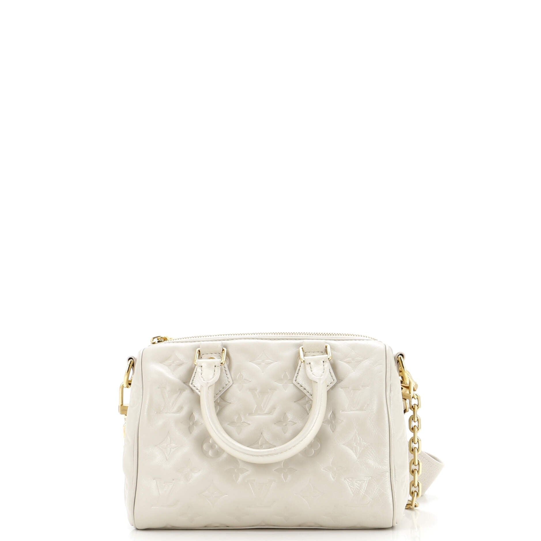 Louis Vuitton Speedy Bandouliere Bag Limited Edition Fall In Love Monogram Embossed Lambskin 22