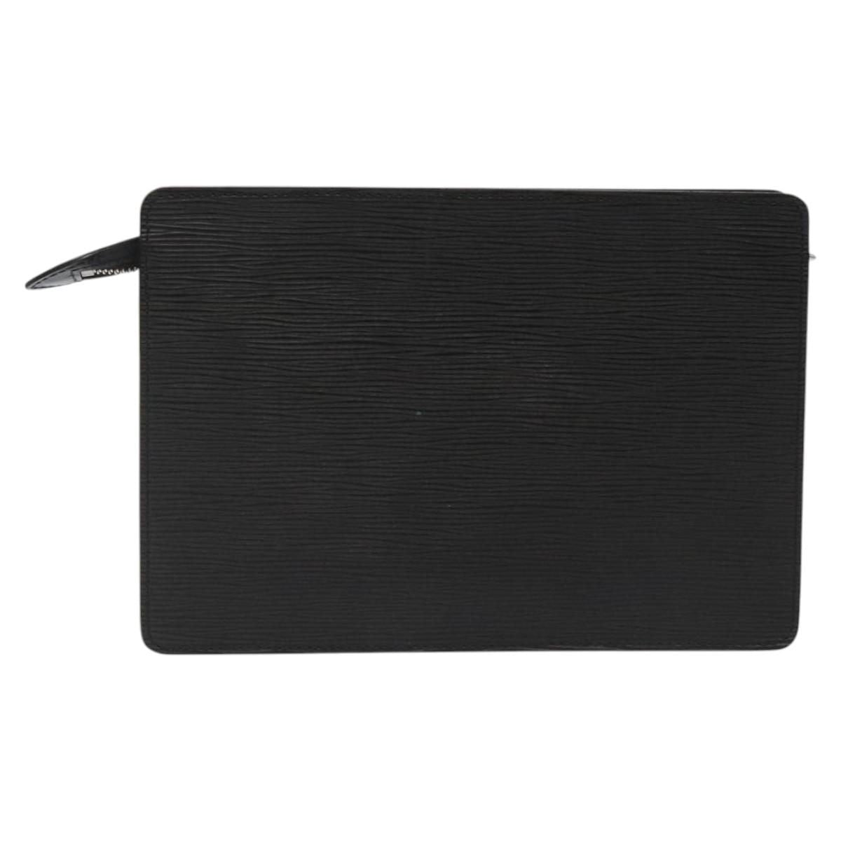 Louis Vuitton Epi Pochette Homme Clutch Bag Black Noir M 52522 Lv Auth