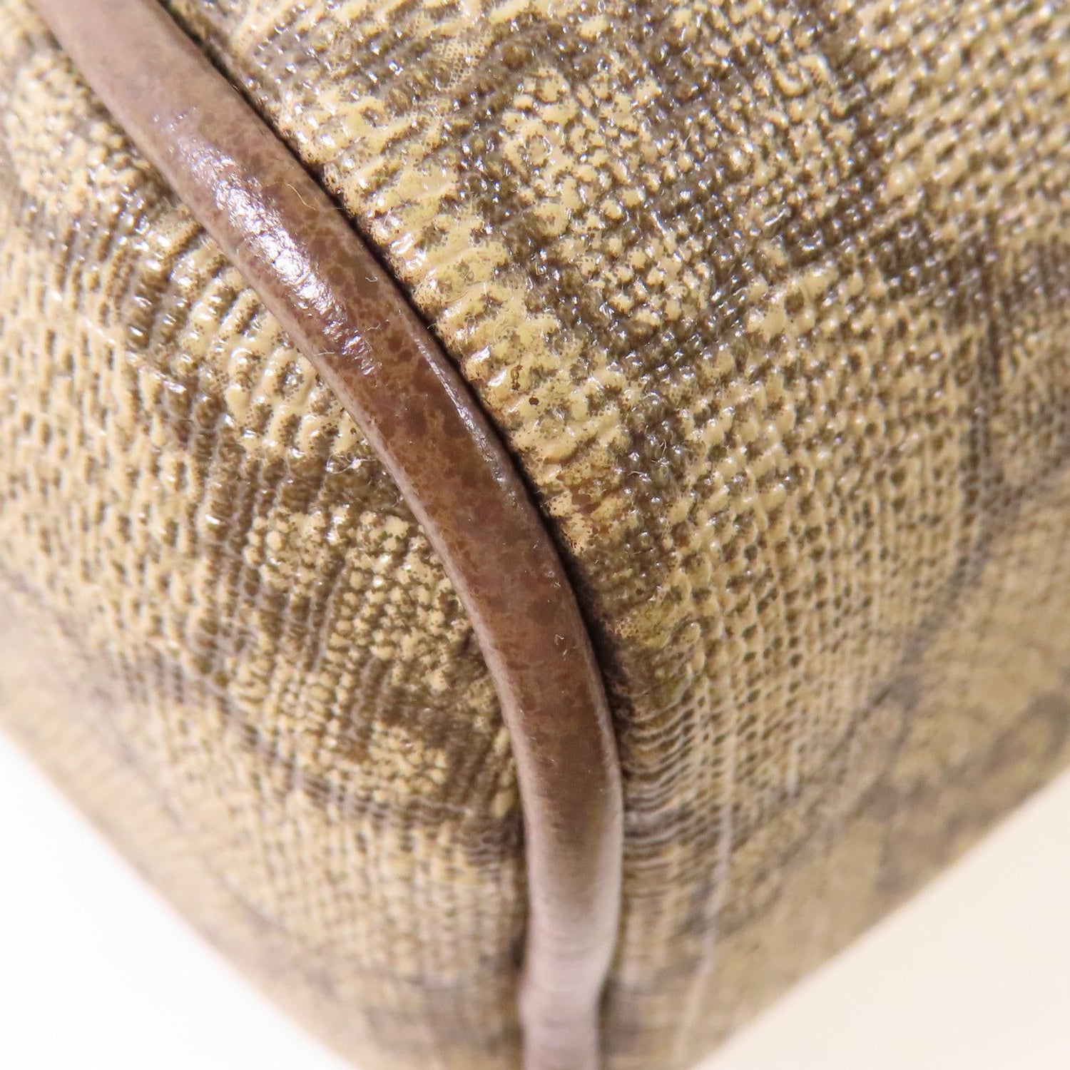 Gucci Painted Canvas Ophidia Crossbody Bag Golden Shoulder Bag Brown Beige/brown Pvc Coated Canvas 5170