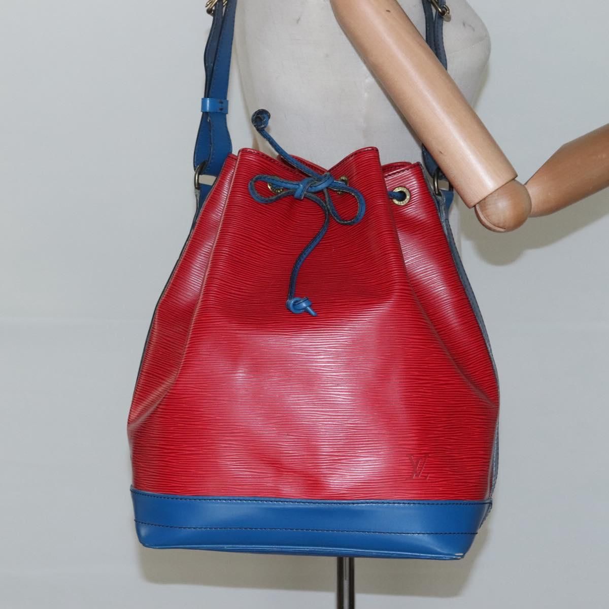 Louis Vuitton Epi Noe Shoulder Bag Bicolor Red Blue M 44084 Lv Auth
