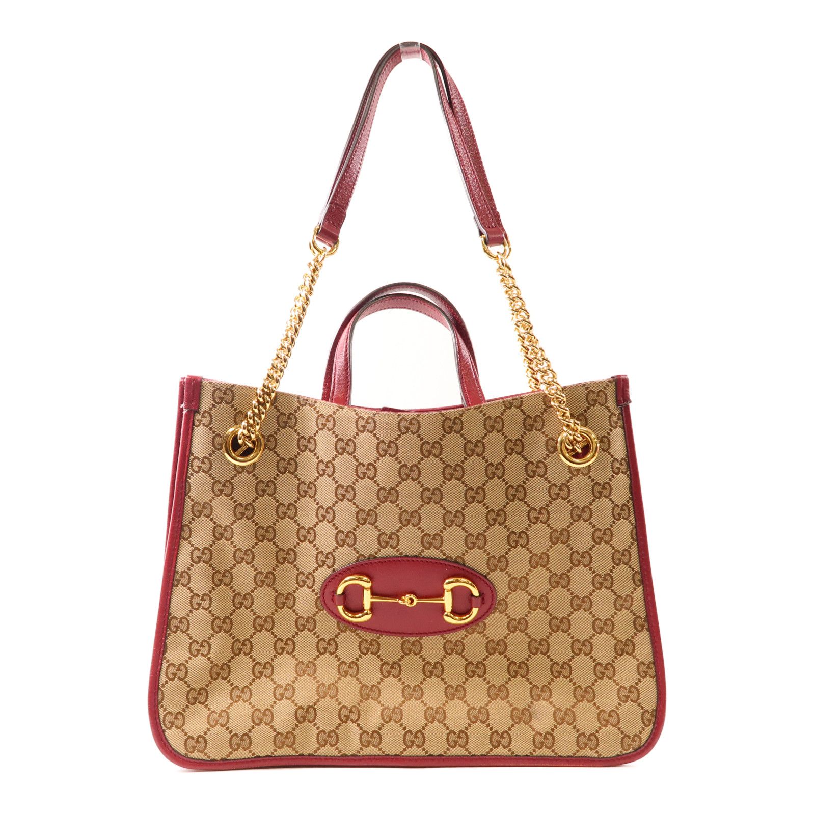 Gucci Medium Horsebit 1955 Chain Tote, GG Canvas