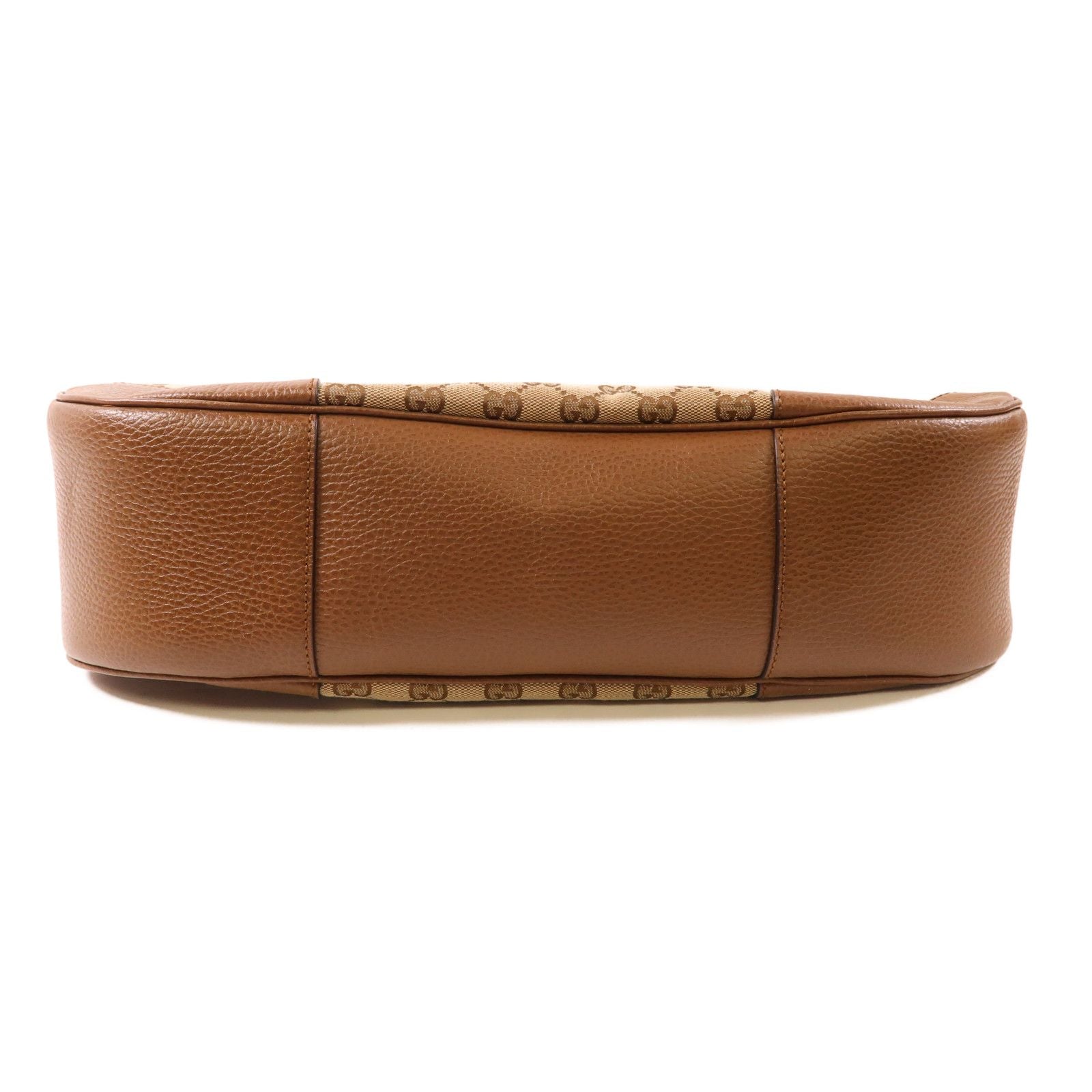 Gucci Canvas Bree Micro Hobo Gold Shoulder Bag Brown Gg Canvas 449244