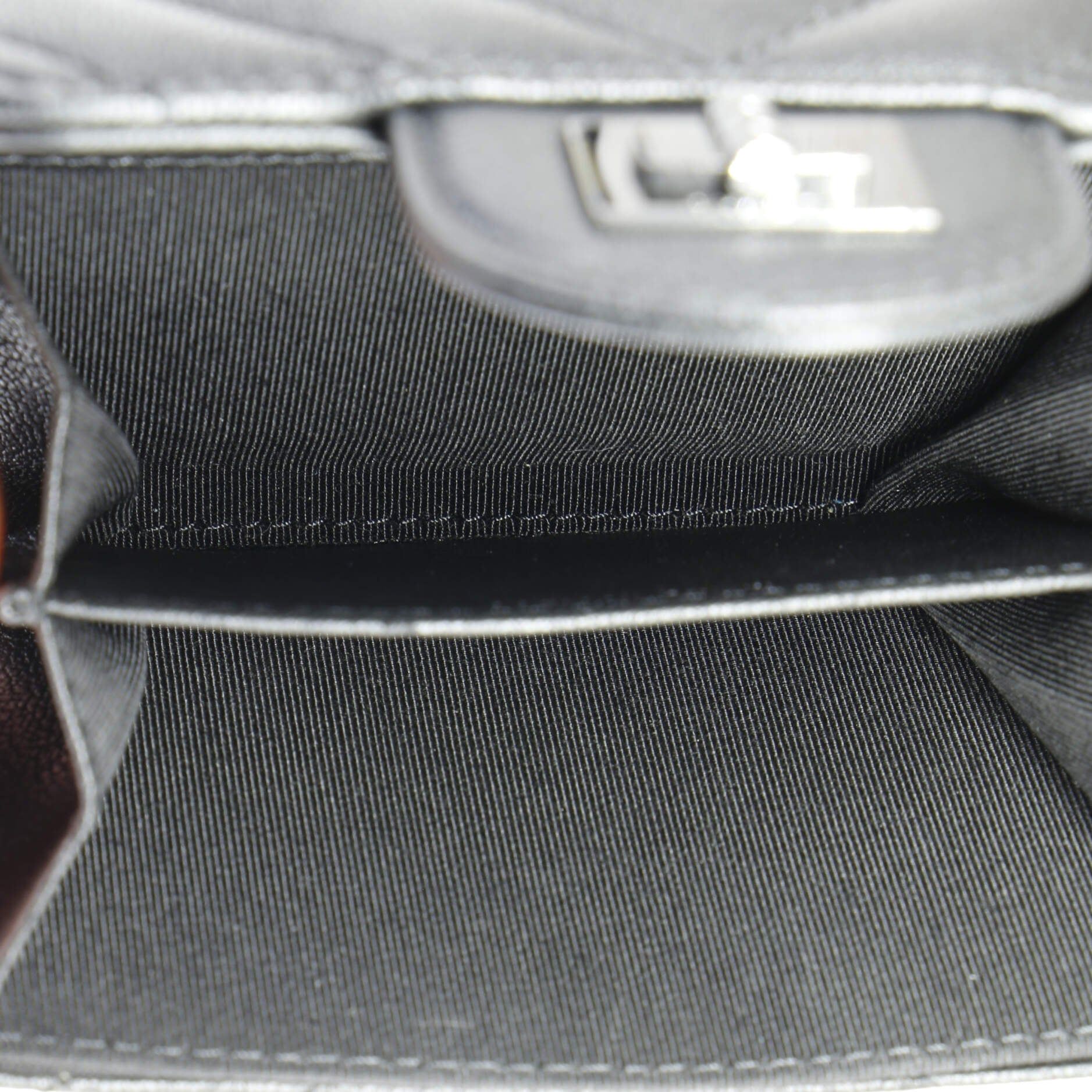 Chanel So Black Reissue Compact Wallet Chevron Aged Calfskin