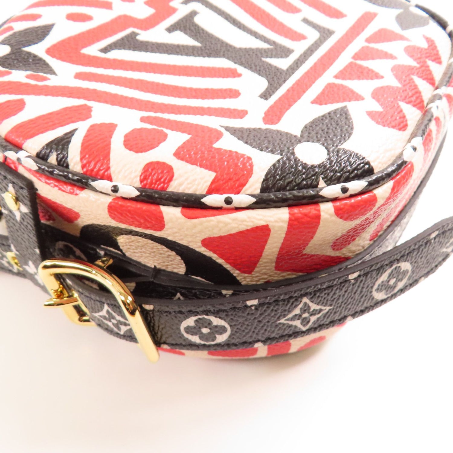 Louis Vuitton Monogram Giant Boite Chapeau Gold Shoulder Bag Red Black White Shoulder Bag M 45366