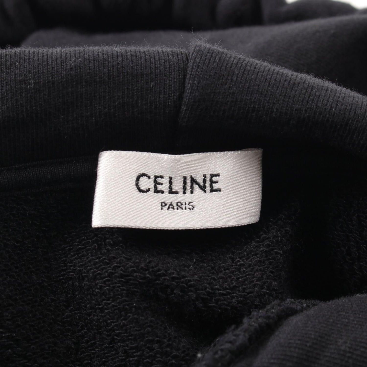 Celine Hoodie Sweats Shirts 2y 05e 670q Cotton Black Mens Logo Xs