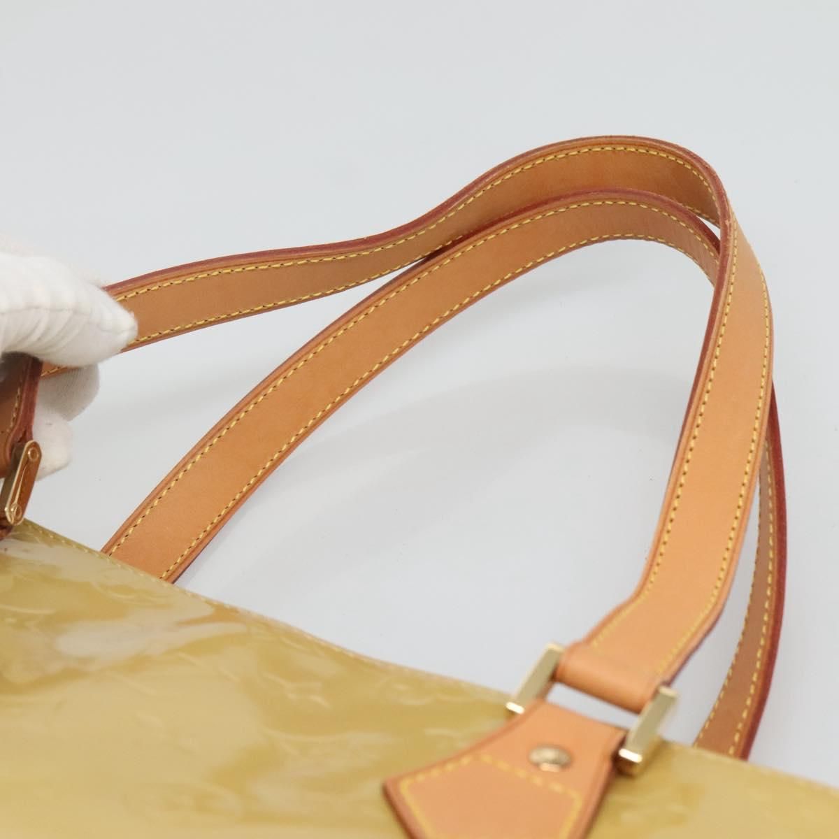 Louis Vuitton Vernis Houston Hand Bag Beige M 91004 Lv Auth
