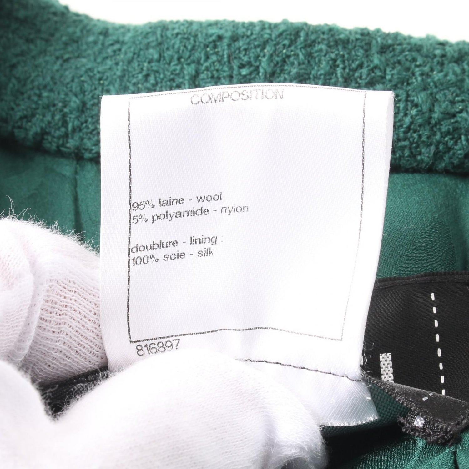 Chanel Green Coco Mark Button Other Jackets Wool P 51896v 38682