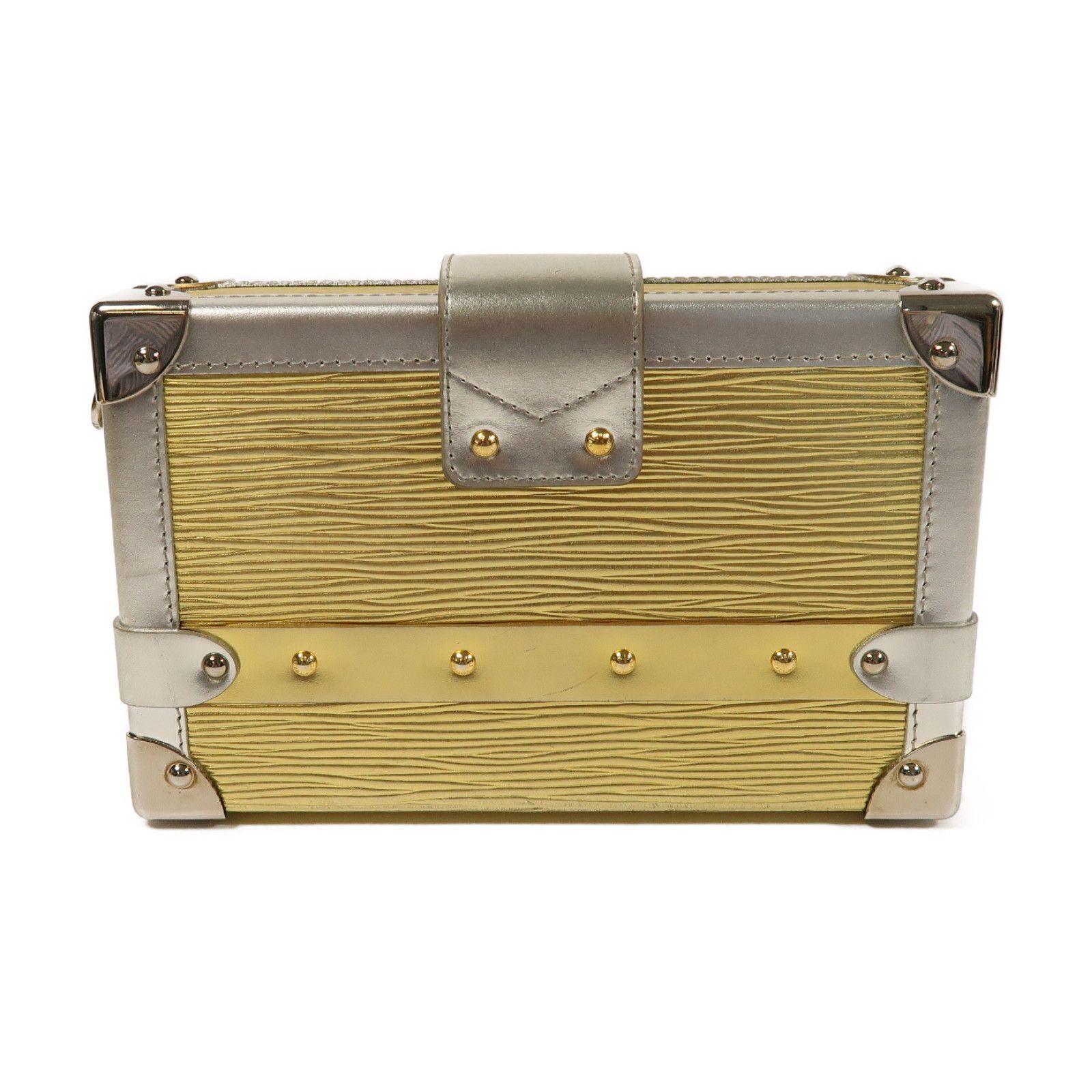 Louis Vuitton Epi/kinpu Petite Malle Kinpaku/ginpaku Shoulder Back Bag Golden Gold Shoulder Bag M 50017
