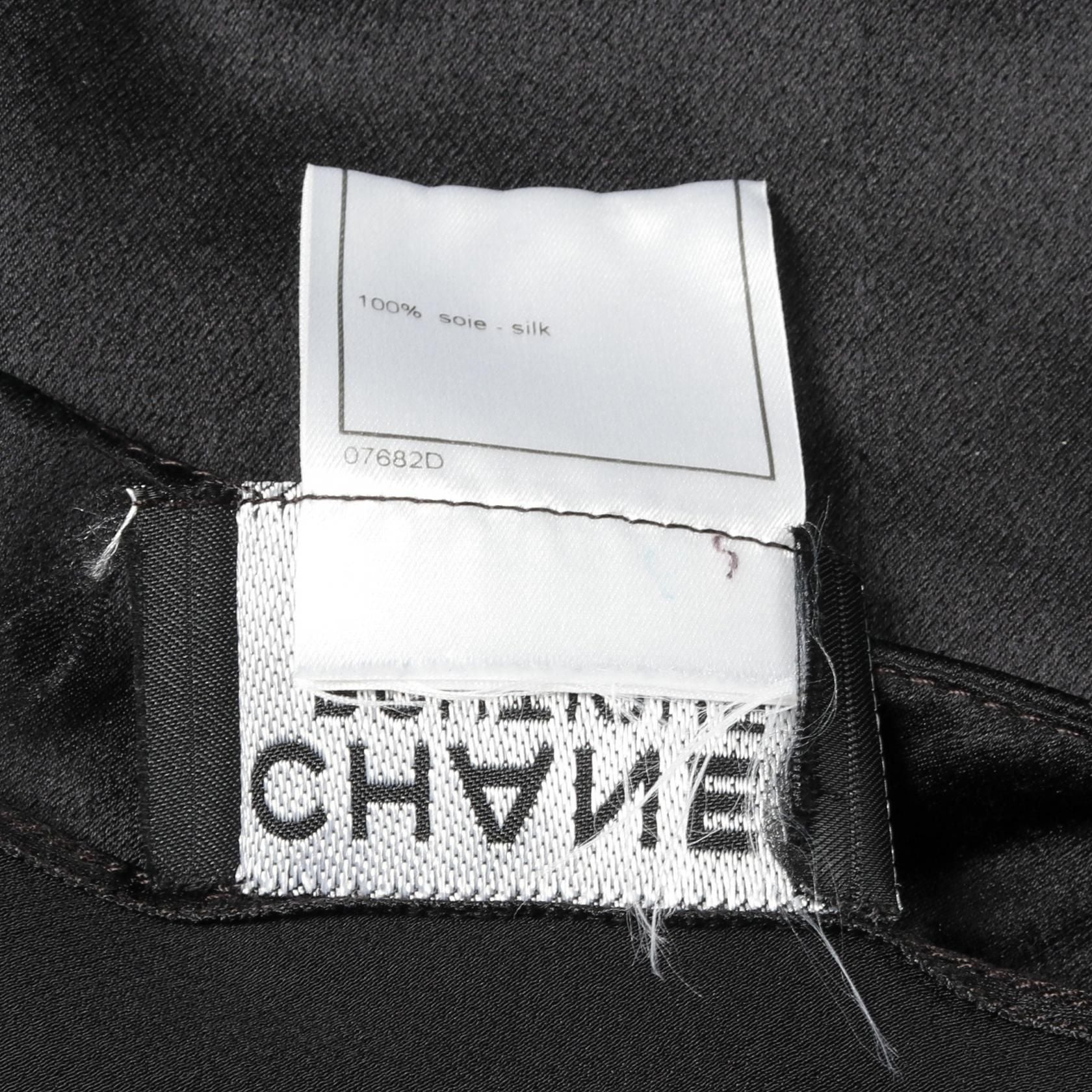 Chanel Black Dress Silk P 12104v 3506