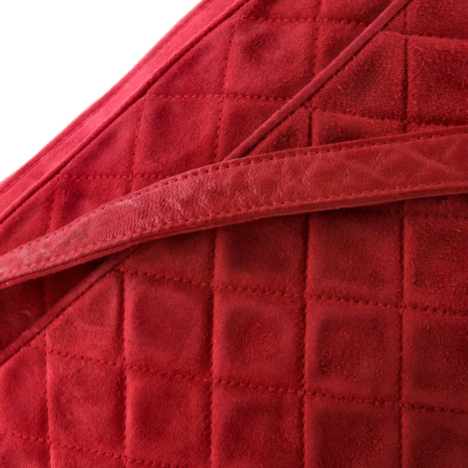 Chanel Vintage Front Pocket Camera Bag Quilted Suede Medium