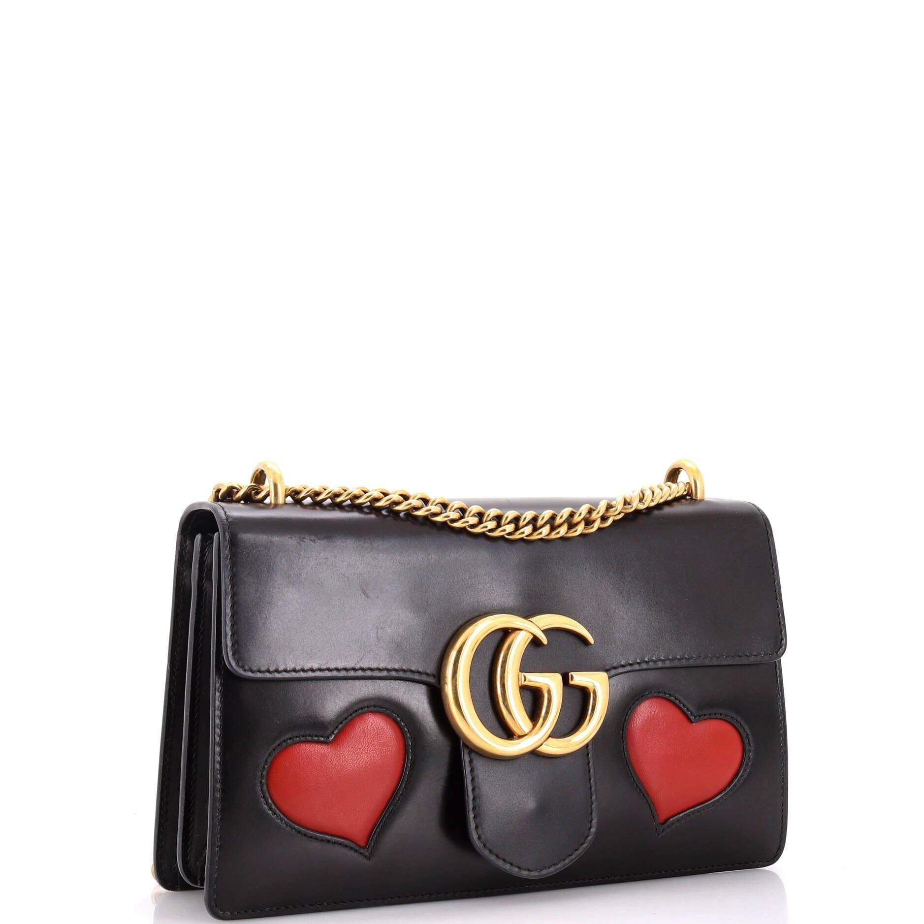 Gucci Marmont Chain Shoulder Bag Patchwork Leather Medium