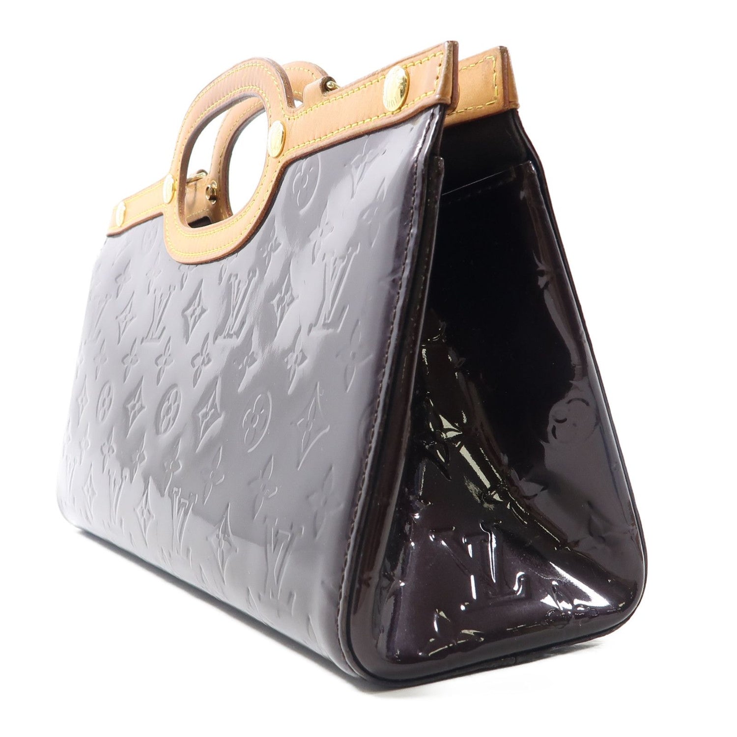 Louis Vuitton Vernis Roxbury Drive Gold Hand-ground Shoulder Bag Sake Red Red Dark Red 2way Shoulder Bag M 9199