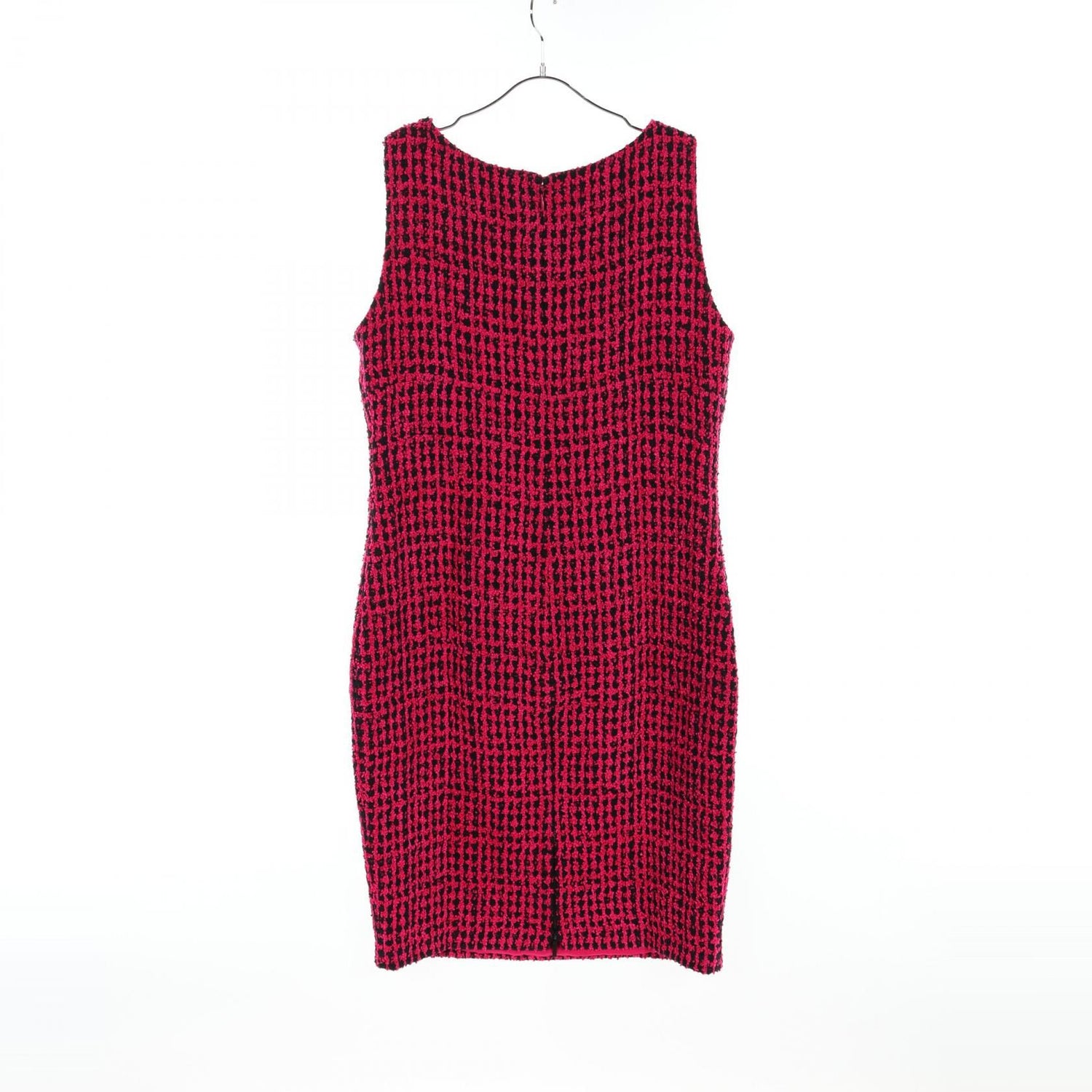 Chanel Pink Black Dress Rayon Cotton Wool P 55184v 41404