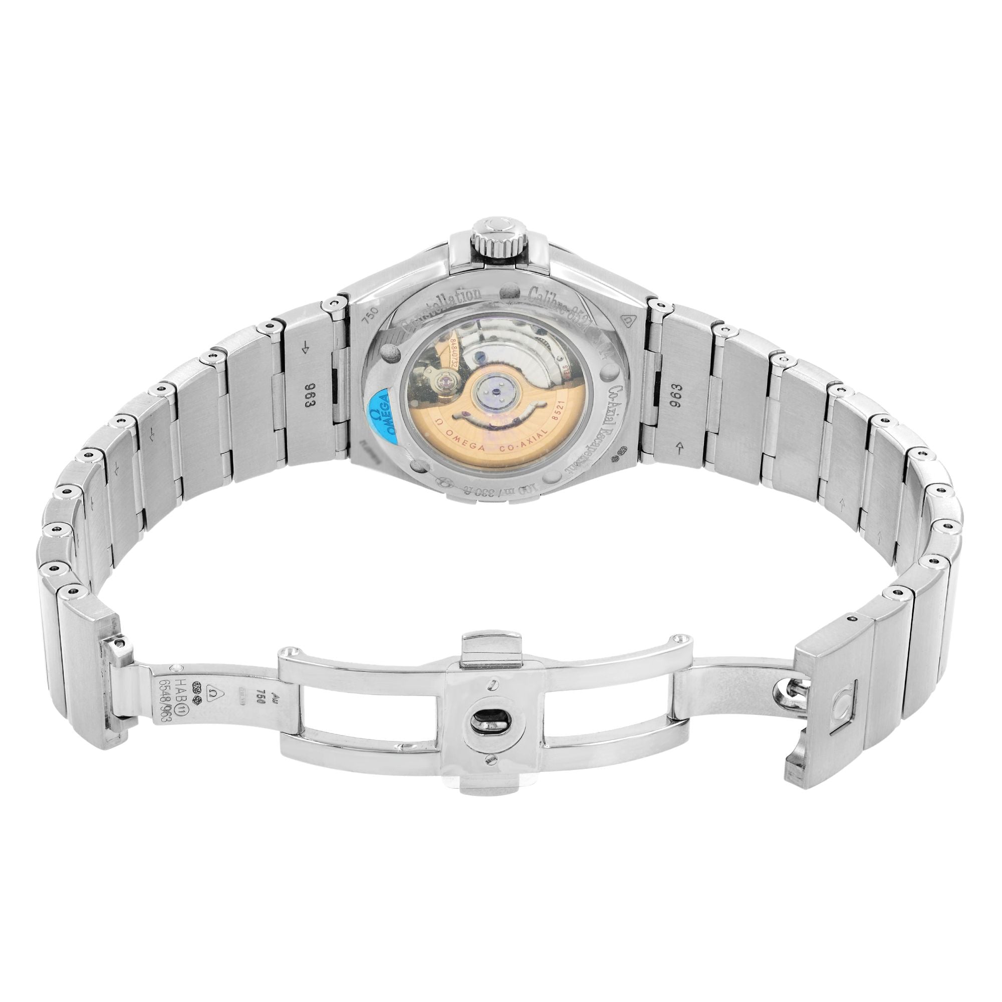 Omega Constellation Silver Diamond White Gold Ladies Watch 123.55.31.20.55.003